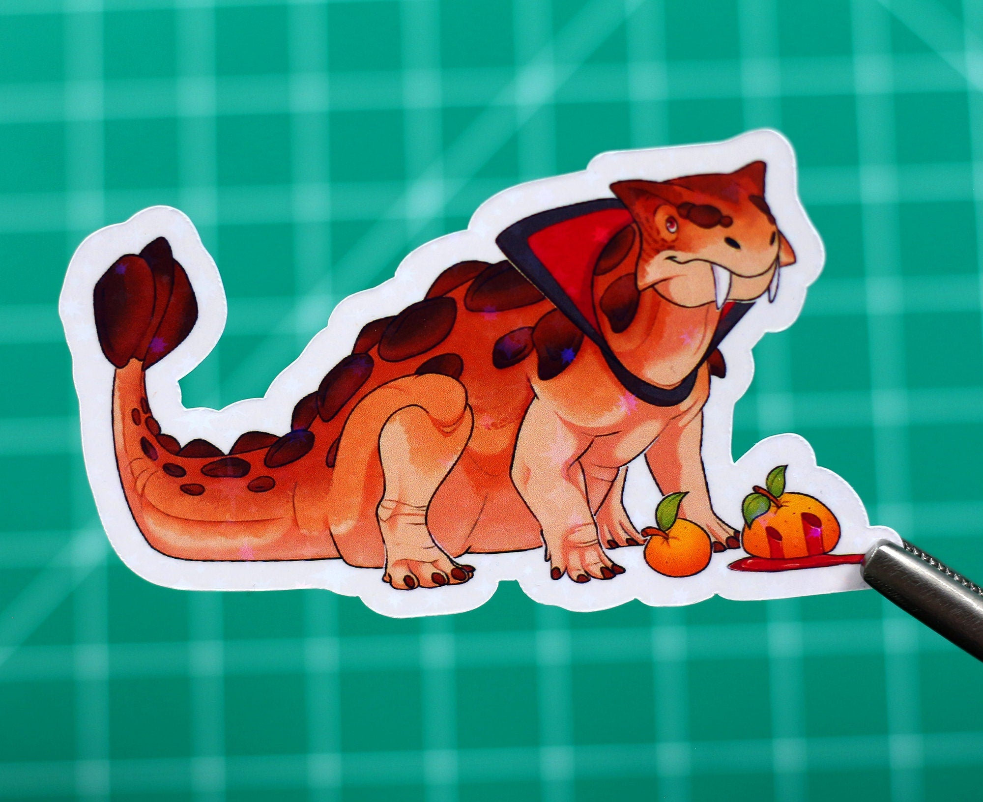 Halloween Ankylosaurus Vinyl Sticker