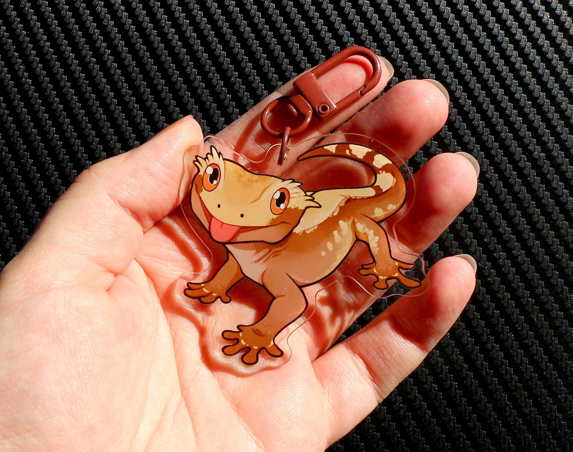 Crested Gecko Acryl Keychain