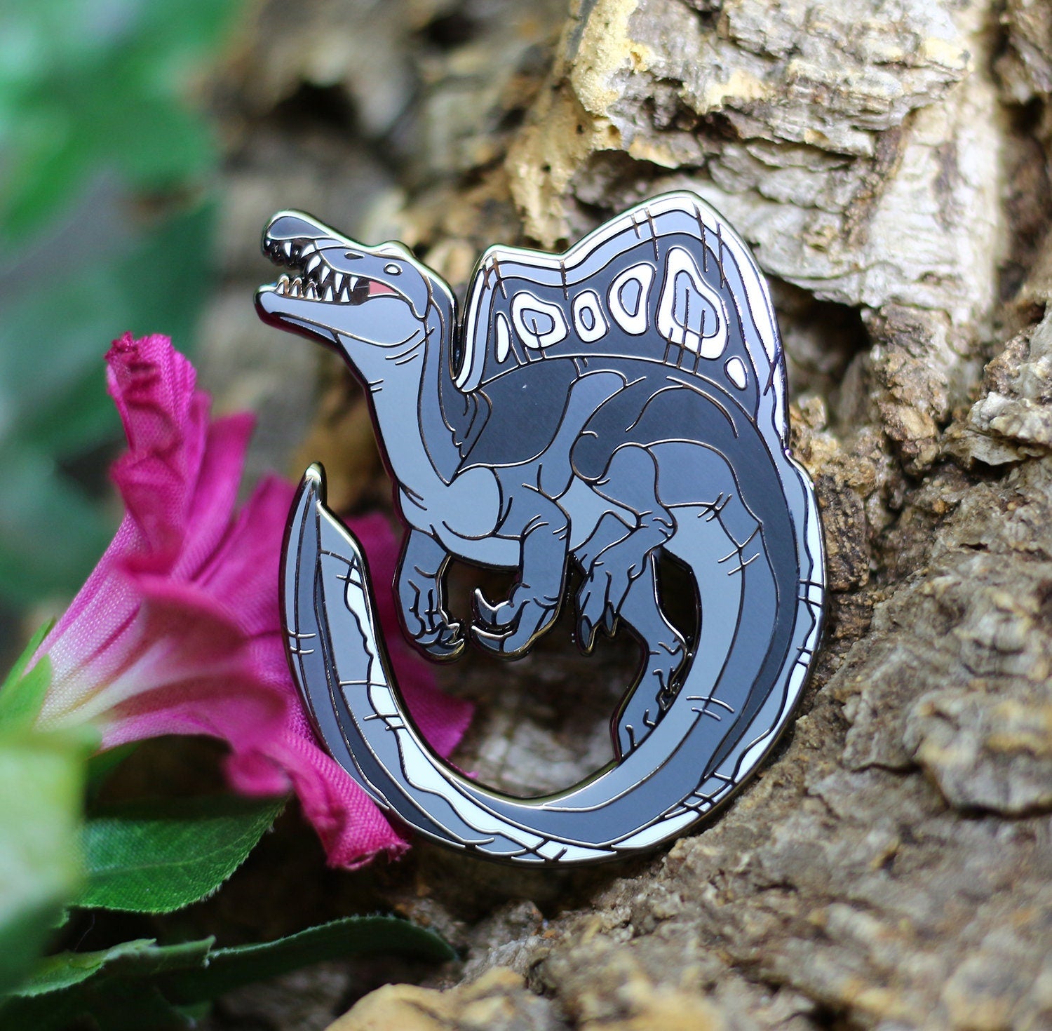 Black Spinosaurus Pin