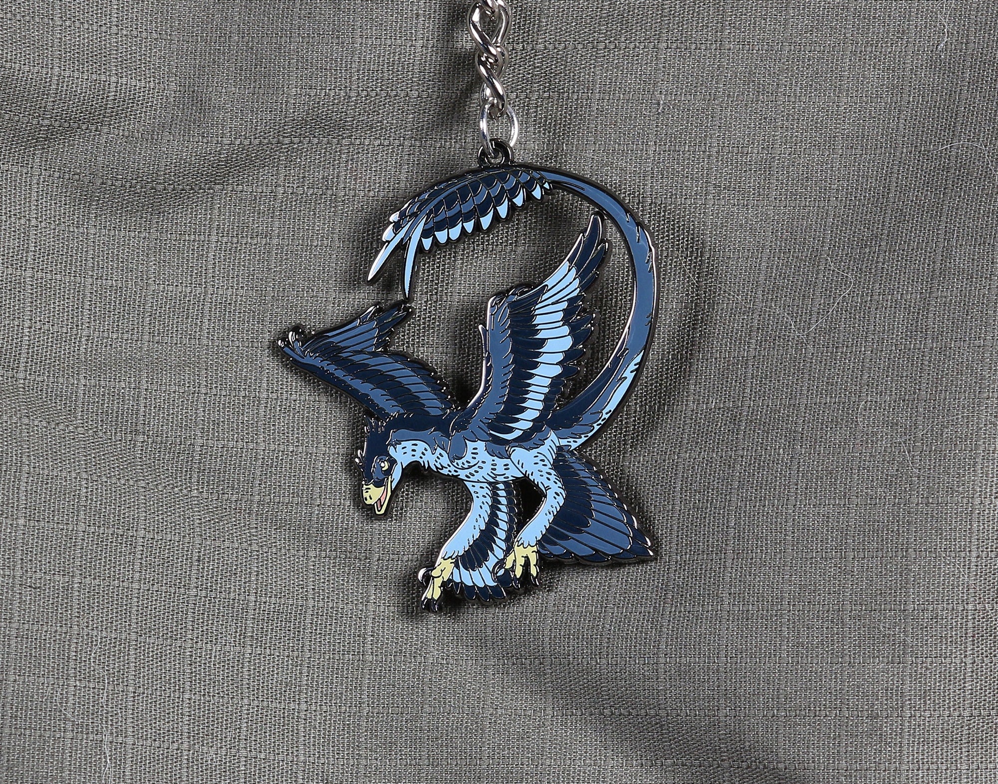 Microraptor Enamel Keychain