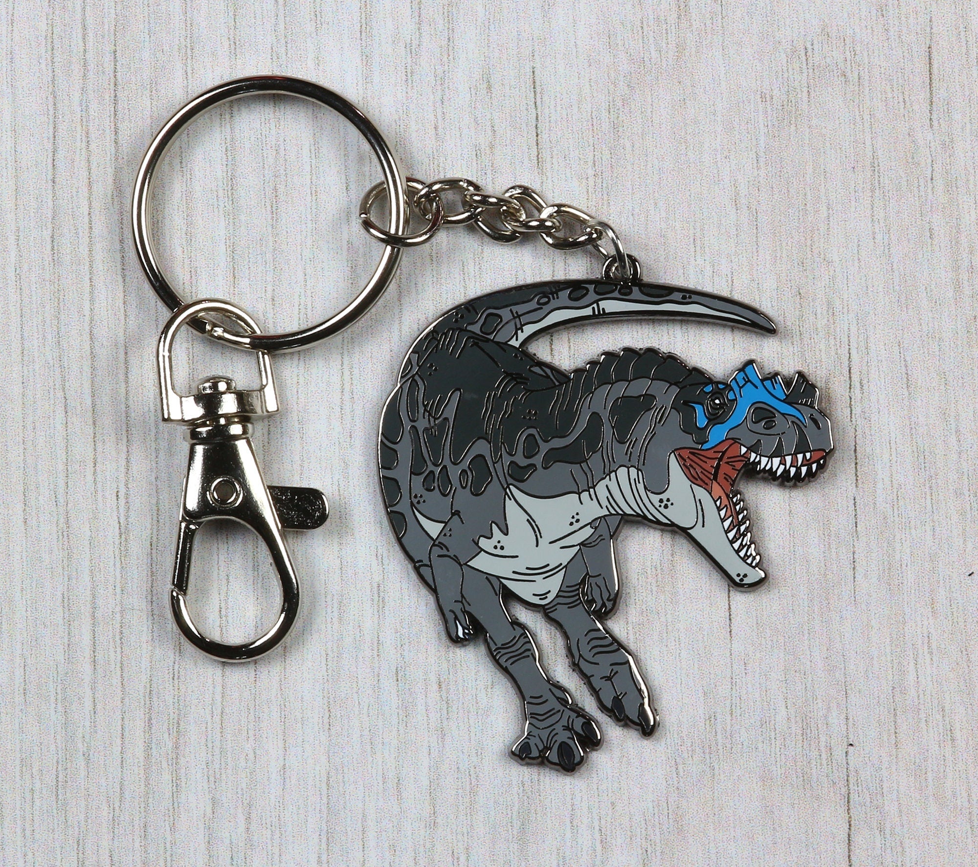 Ceratosaurus Enamel Keychain