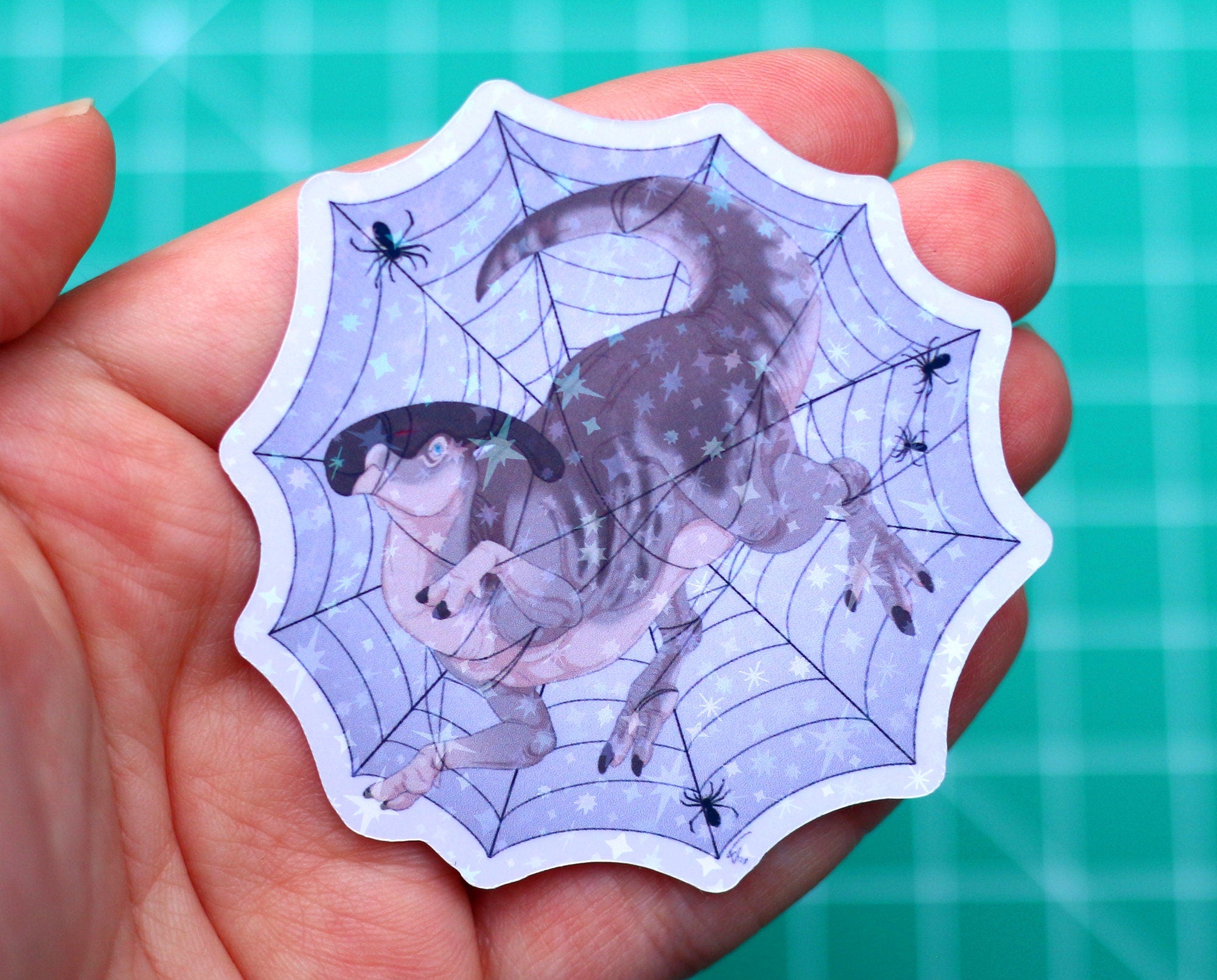 Halloween Spiderweb Parasaur Vinyl Sticker