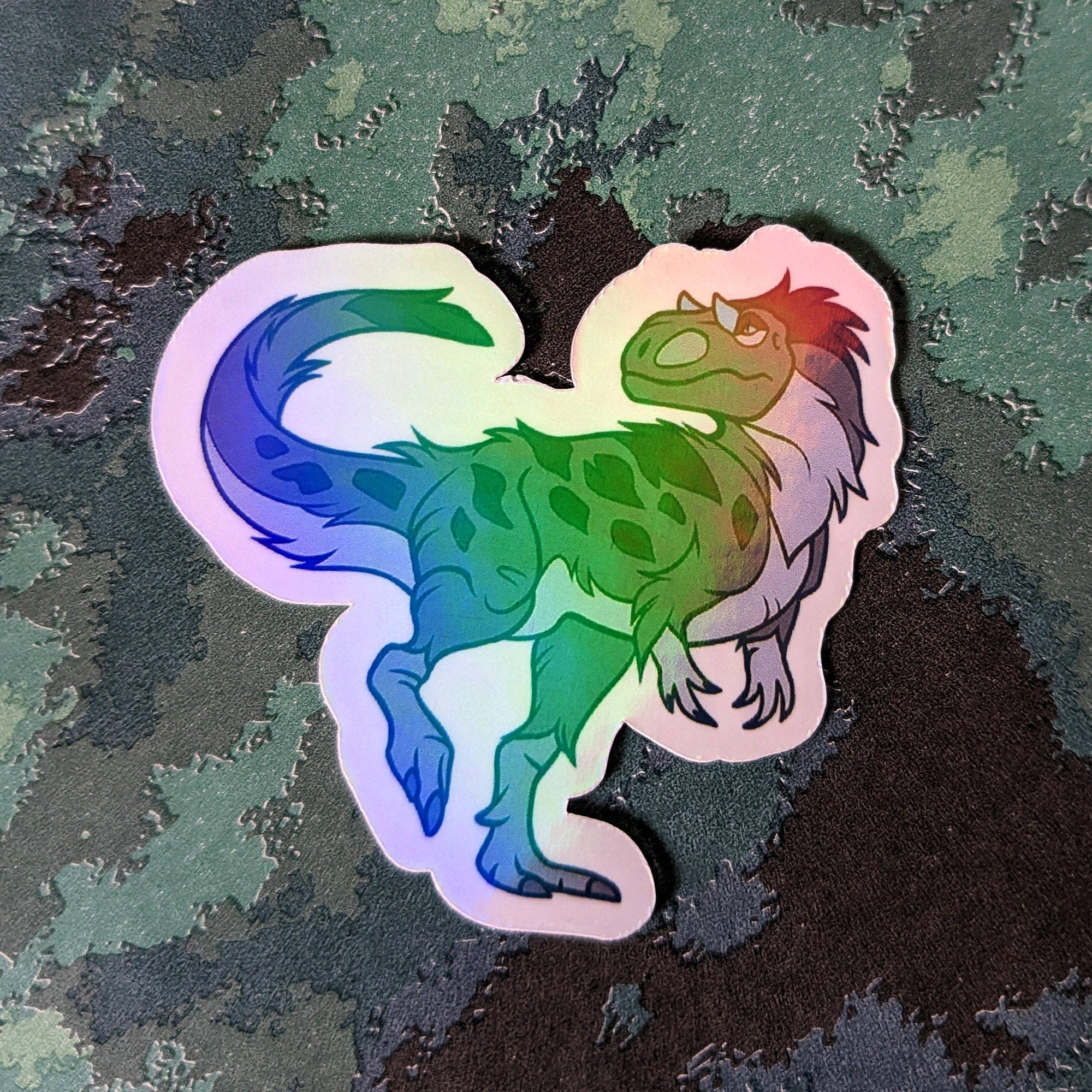 Black Yutyrannus Vinyl Sticker