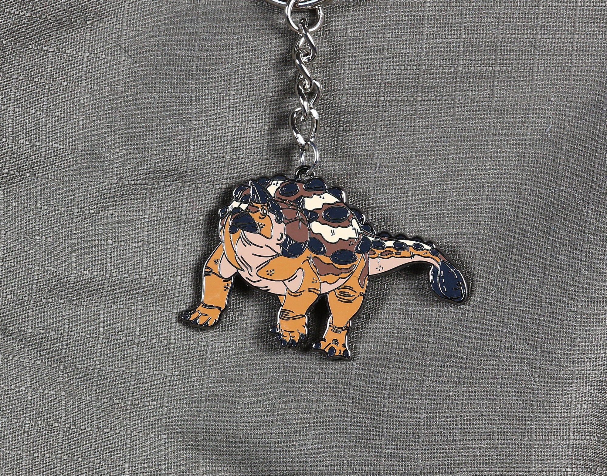 Ankylosaurus Enamel Keychain