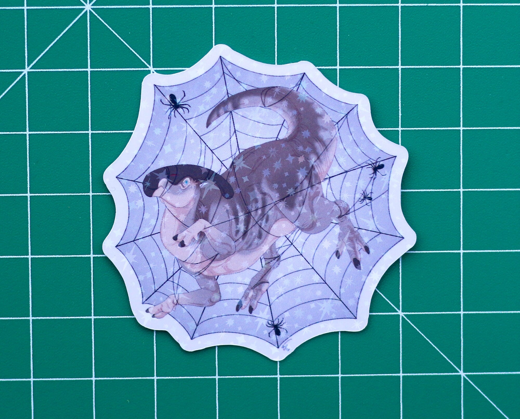 Halloween Spiderweb Parasaur Vinyl Sticker