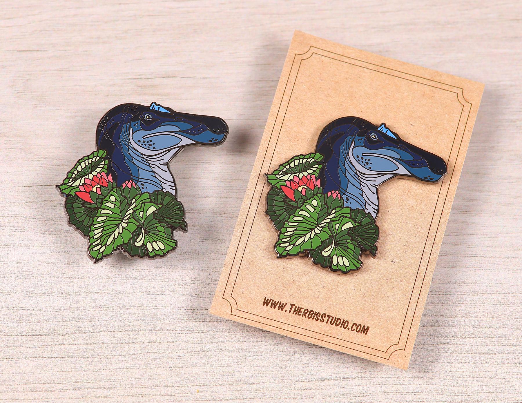 Spinosaurus Portrait Pin