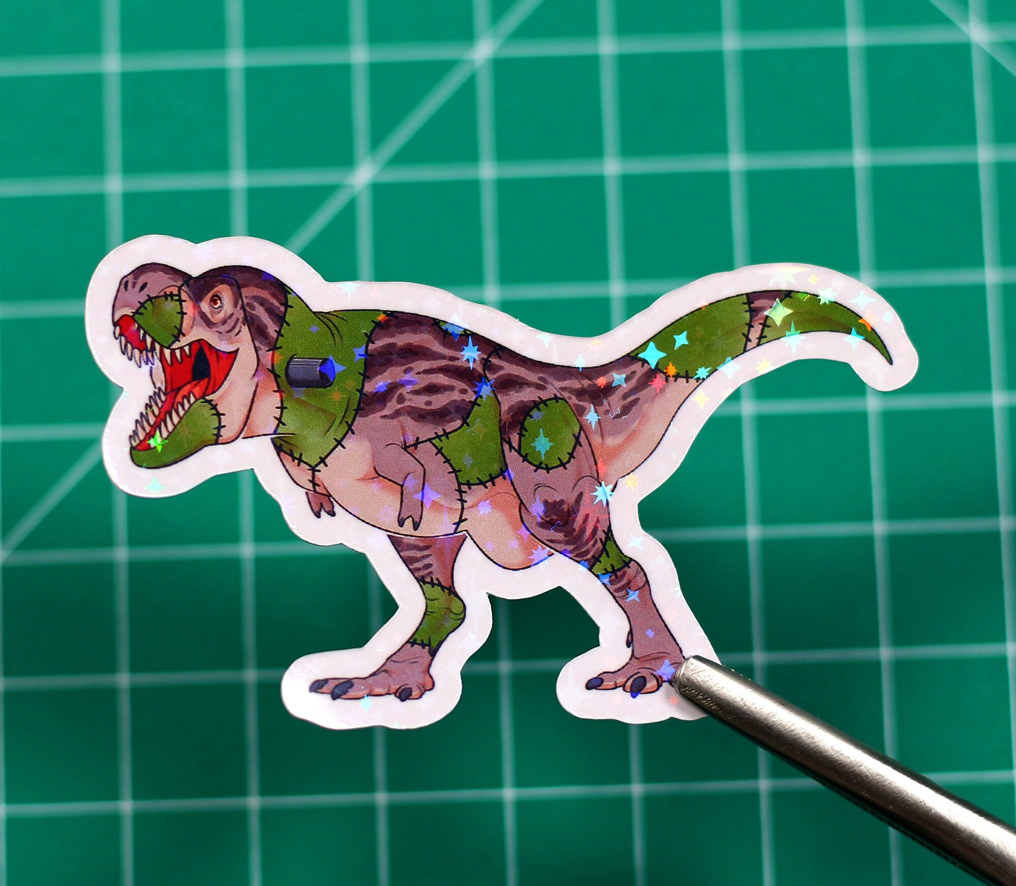 Halloween Frankenstein T.Rex Vinyl Sticker