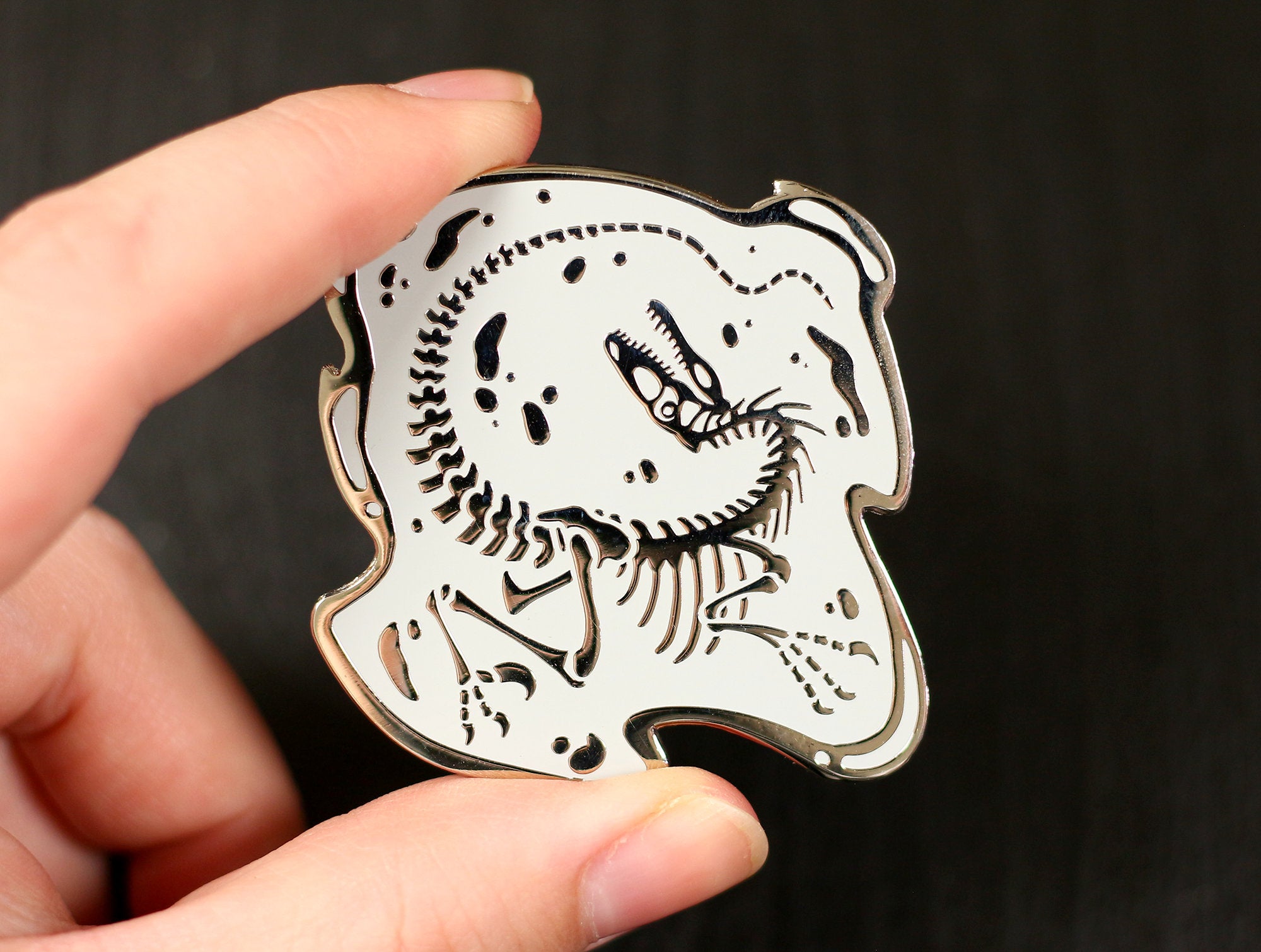 Raptor Skeleton Pin