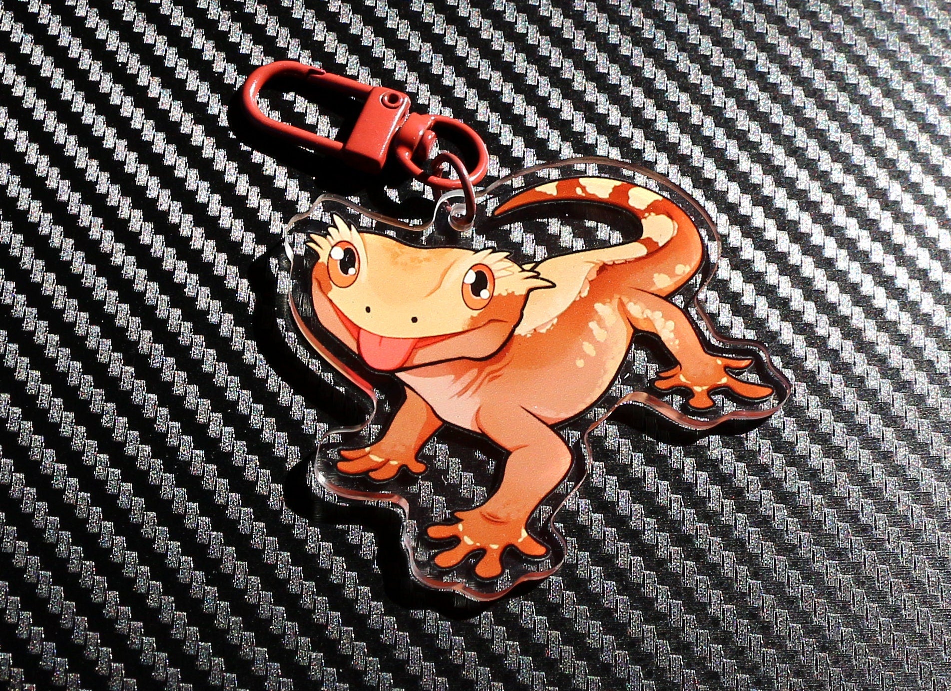 Crested Gecko Acryl Keychain