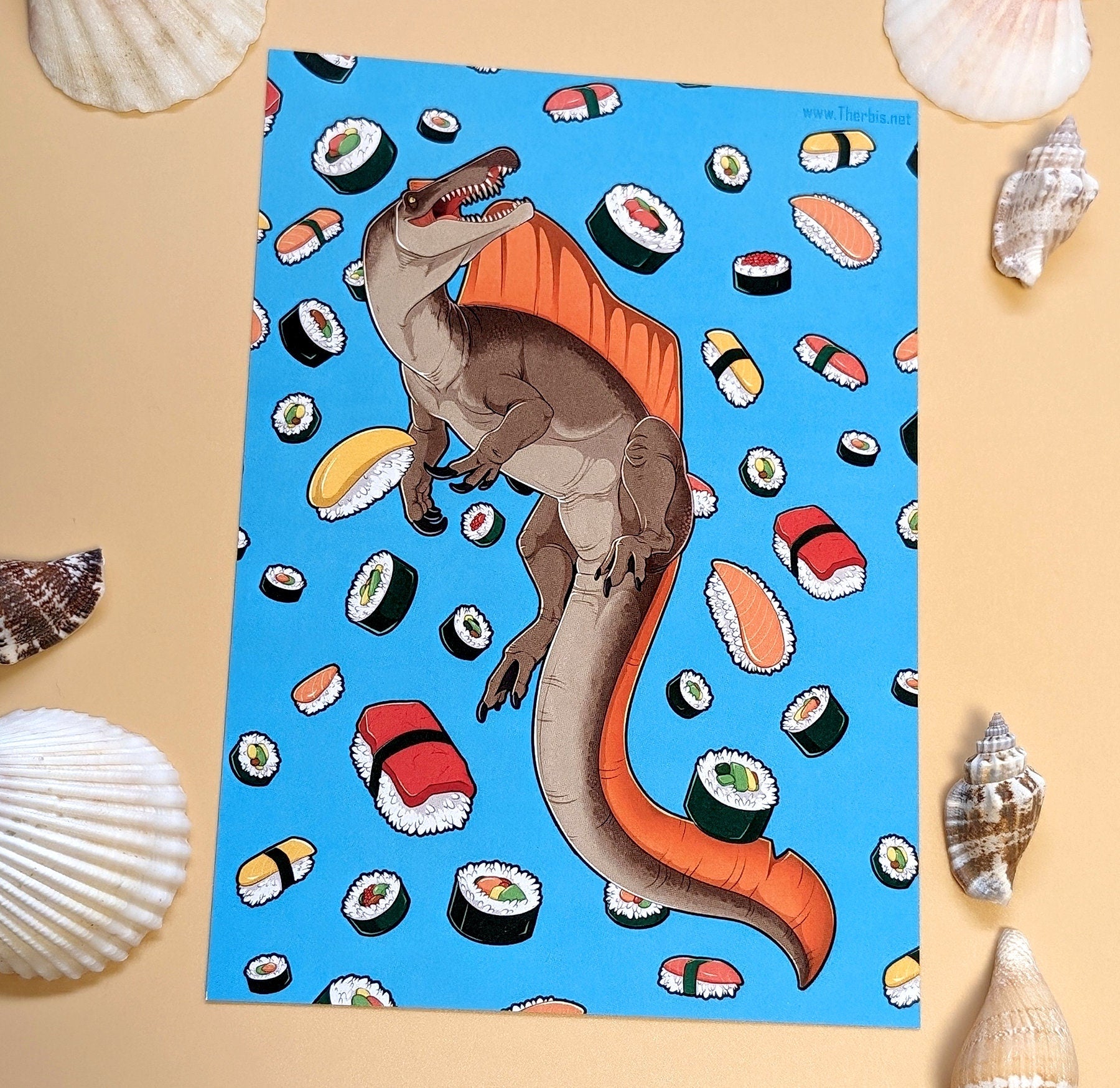 Sushisaurus - Postcard