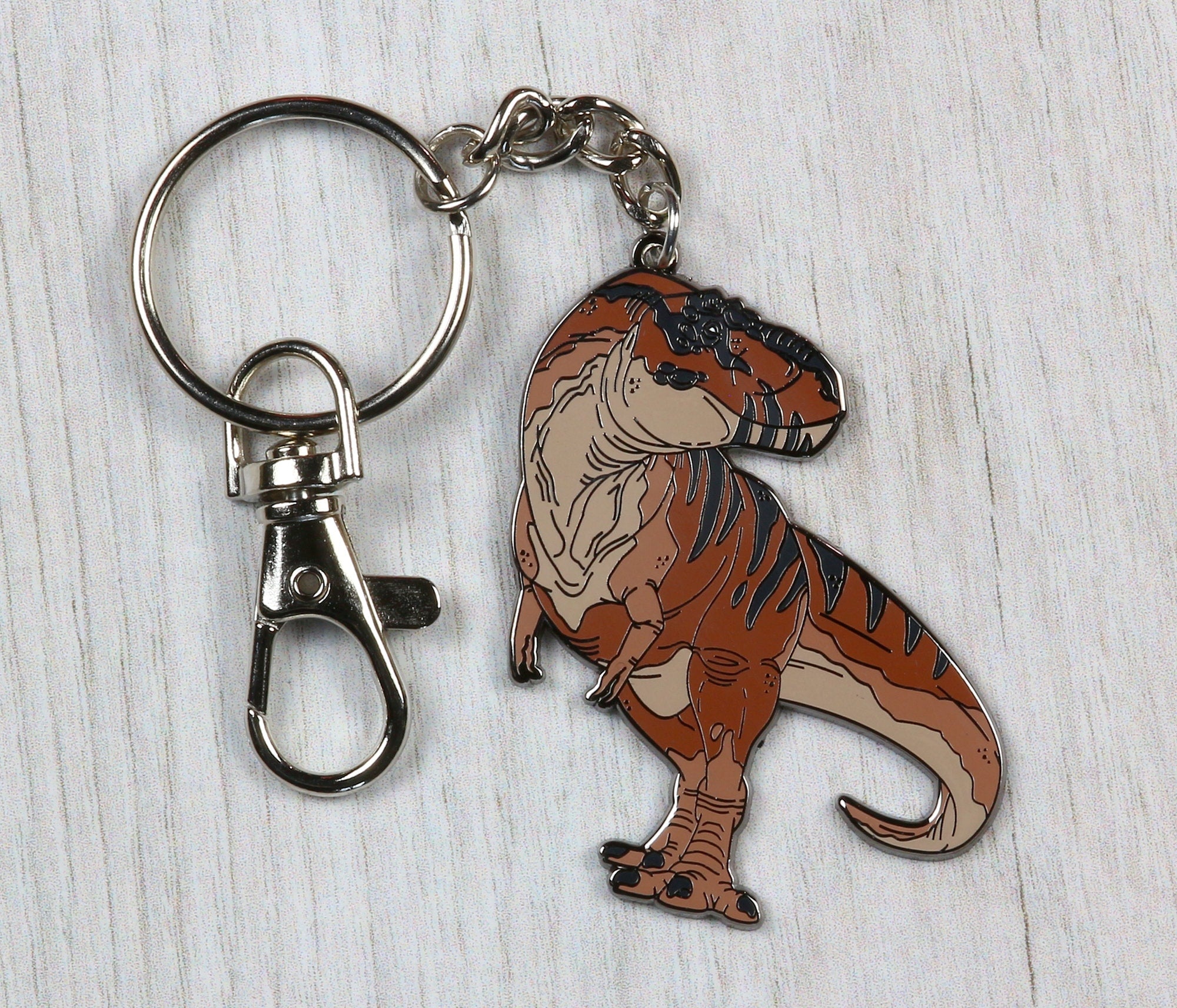 Tyrannosaurus Enamel Keychain