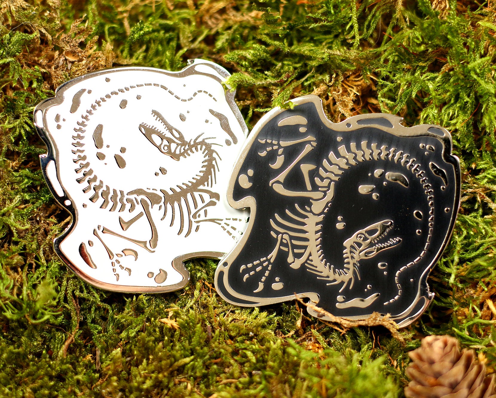 Raptor Skeleton Pin