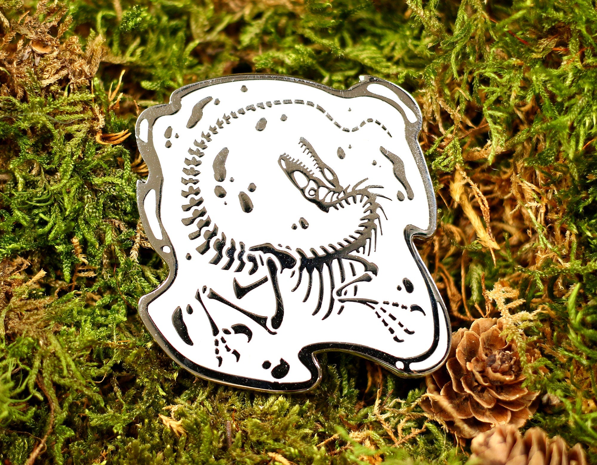 Raptor Skeleton Pin