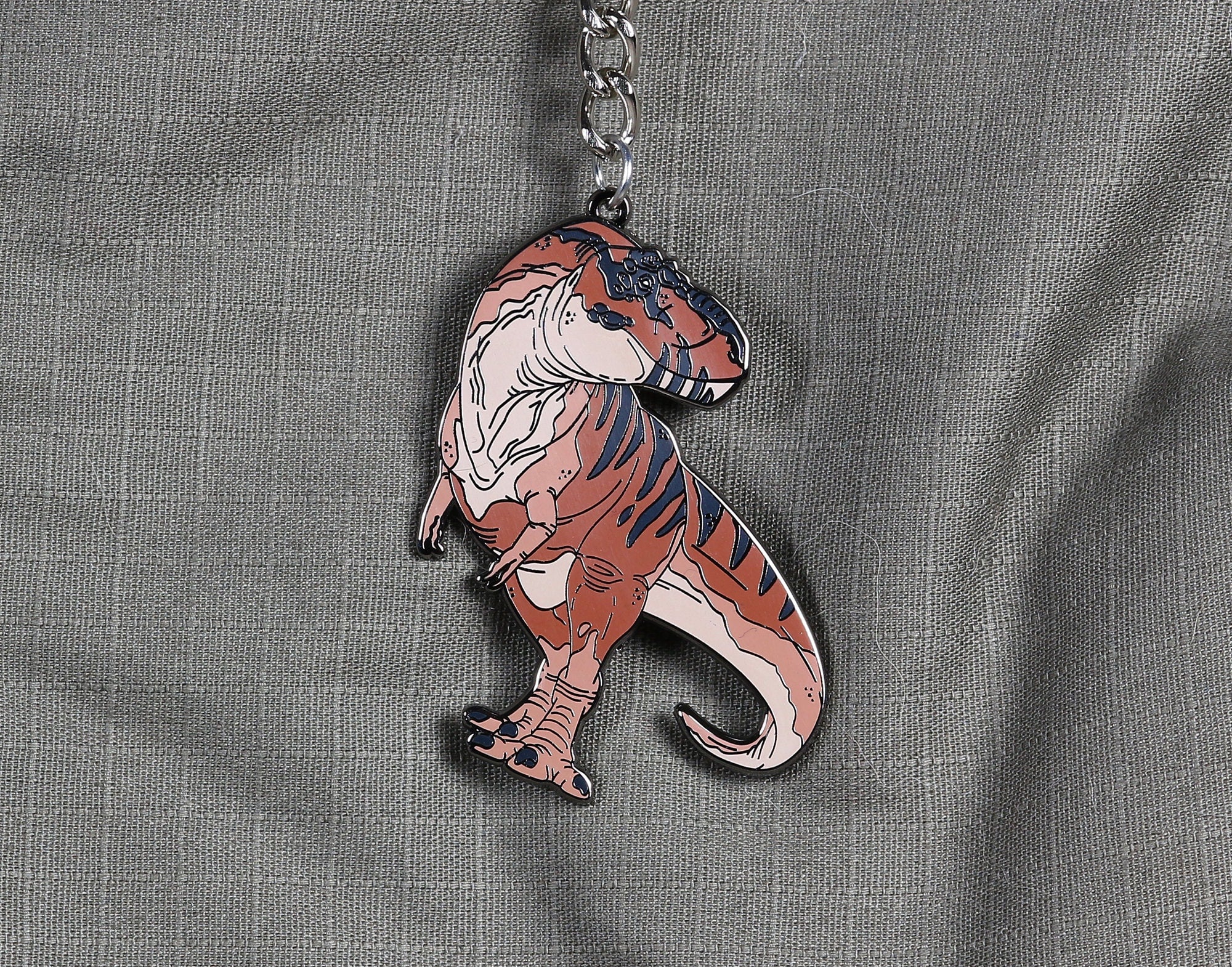 Tyrannosaurus Enamel Keychain