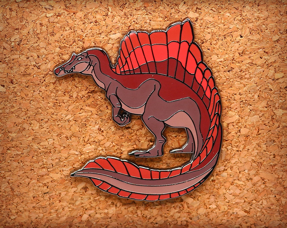 Red Spinosaurus Pin