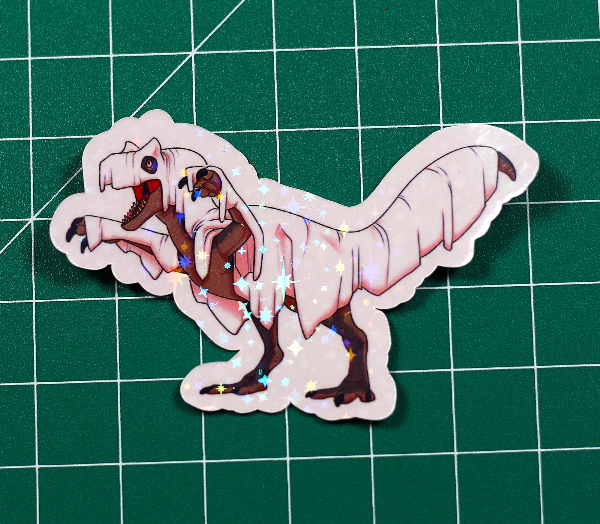 Halloween Ghost Allosaurus Vinyl Sticker