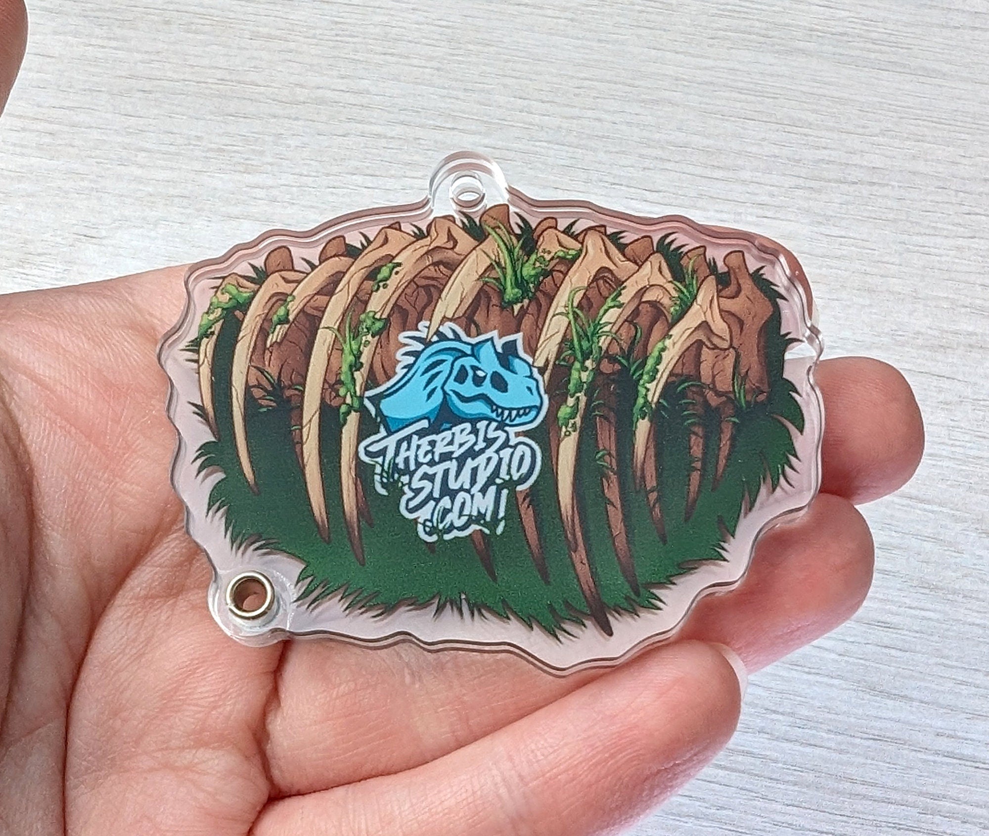 Acrylic Skull Shaker Keychain
