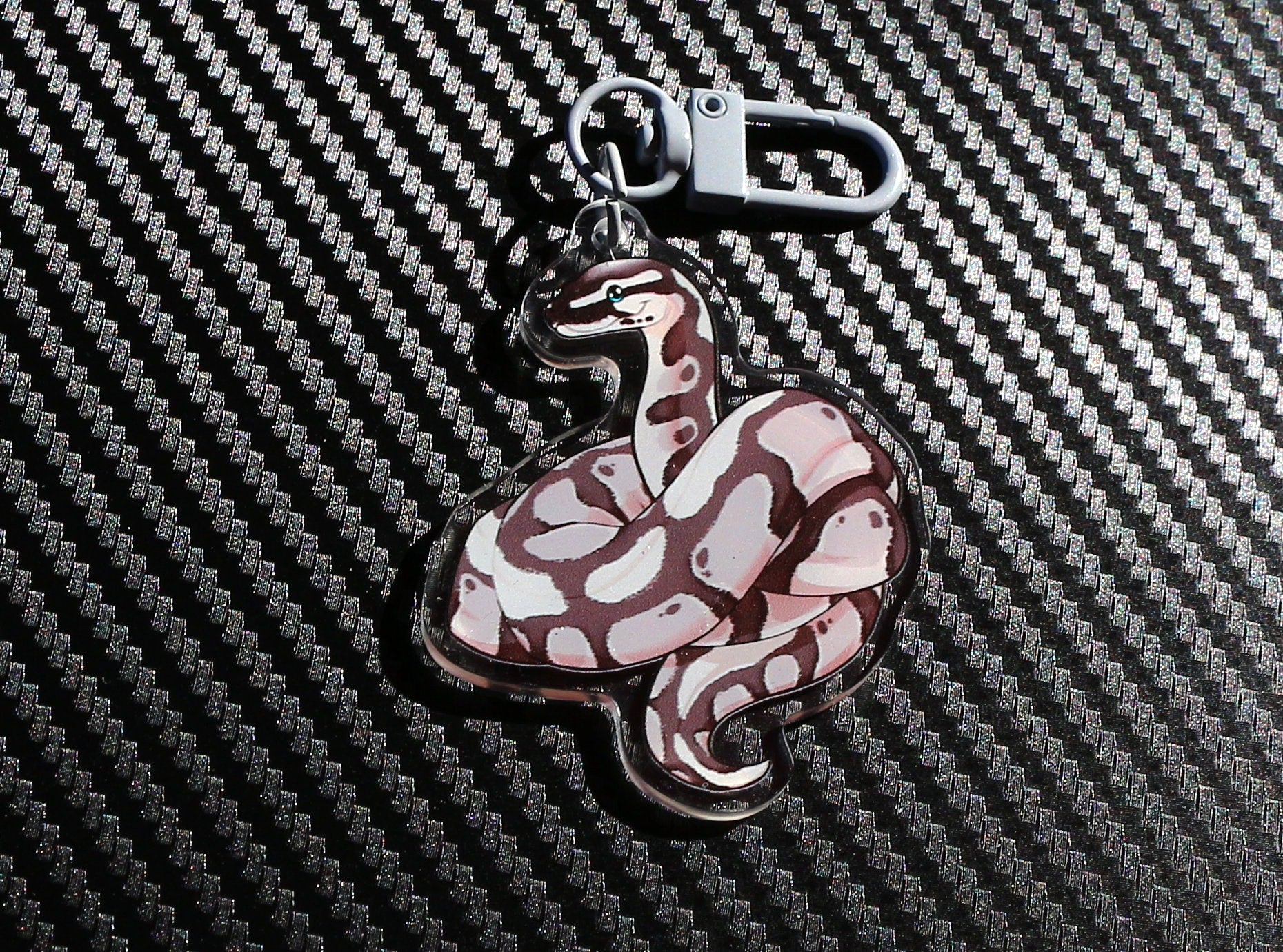 Ball Python Acrylic Keychain