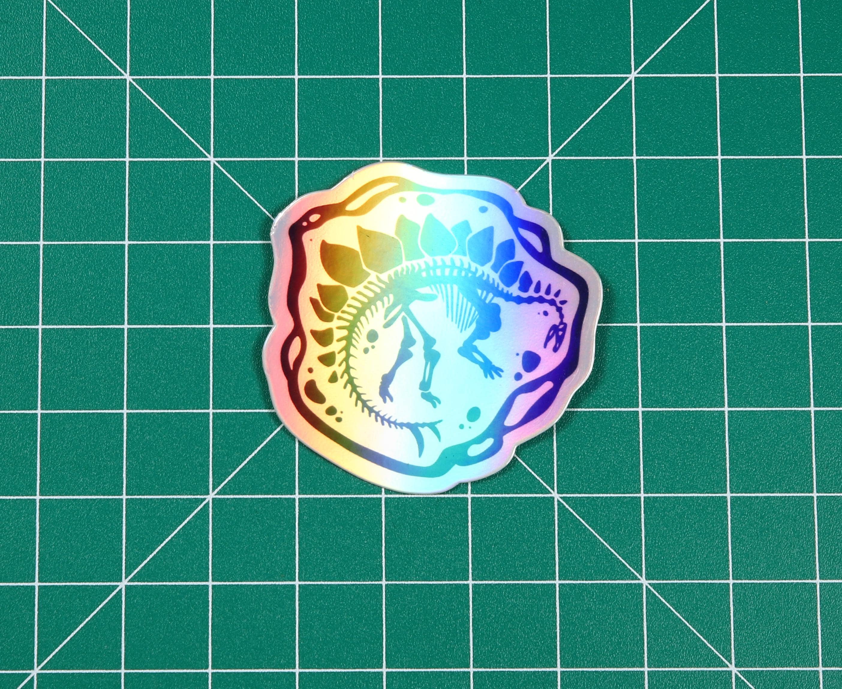 Holo Stegosaurus Vinyl Sticker