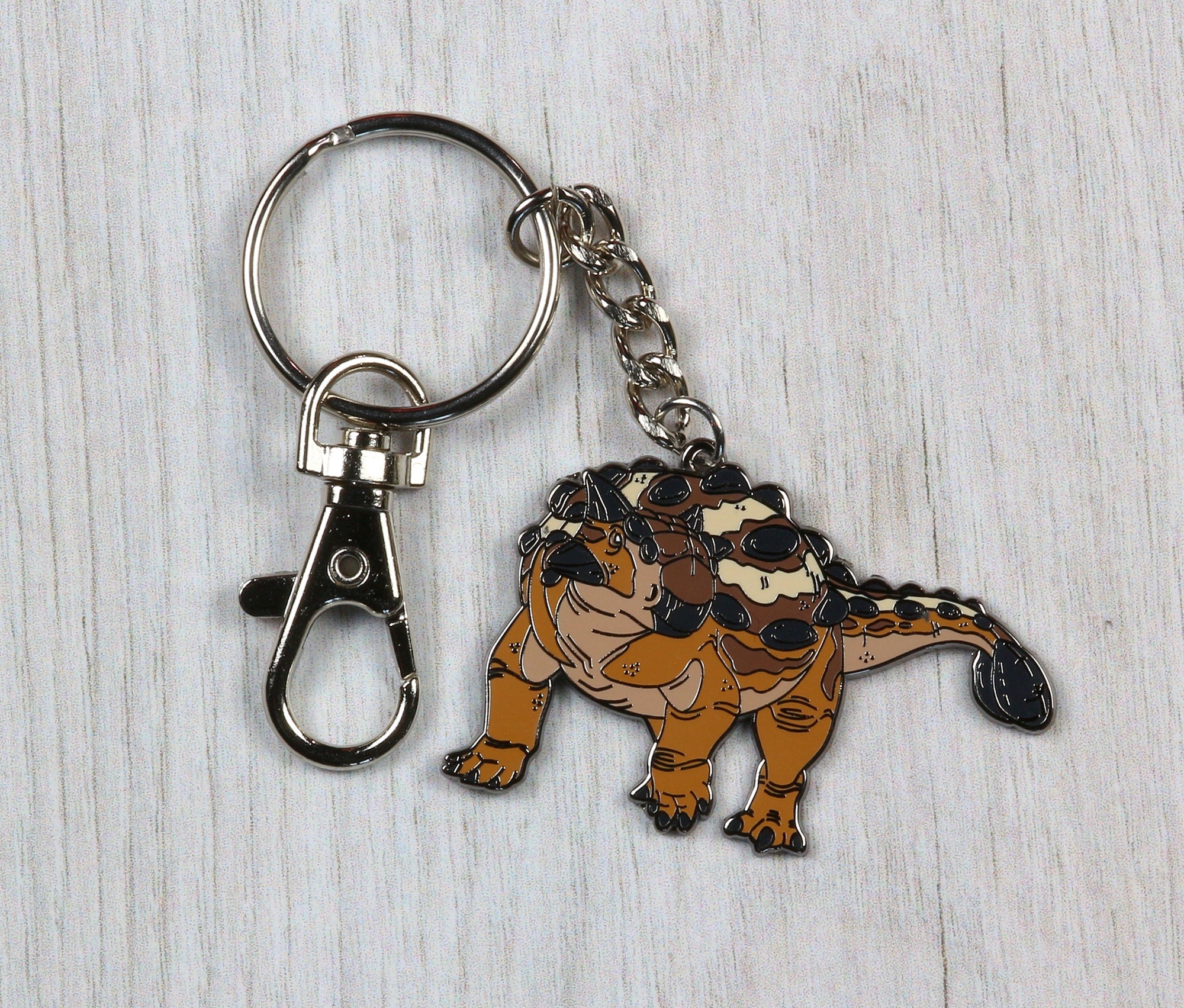 Ankylosaurus Enamel Keychain
