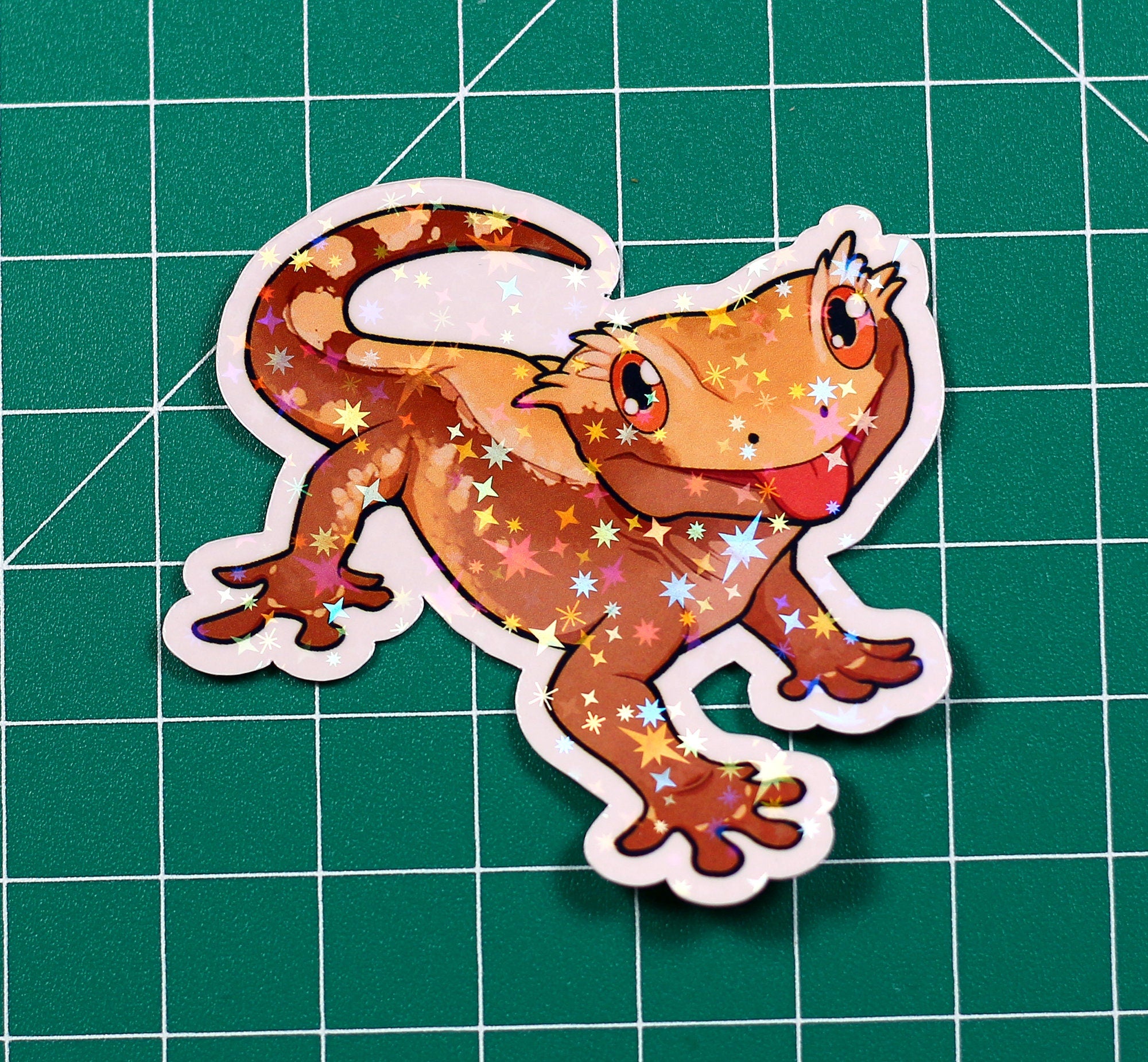 Crested Gecko Vinyl Sticker