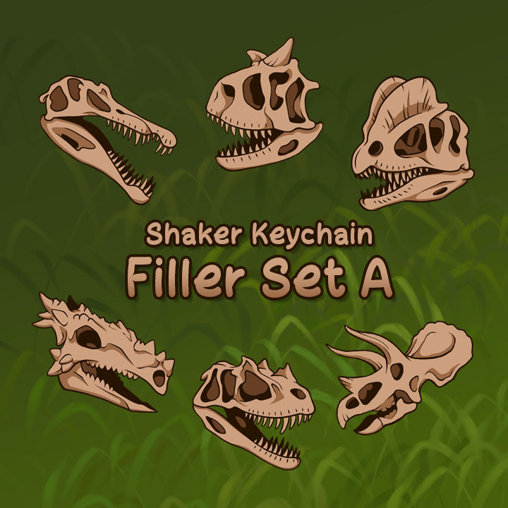 Acrylic Skull Shaker Keychain