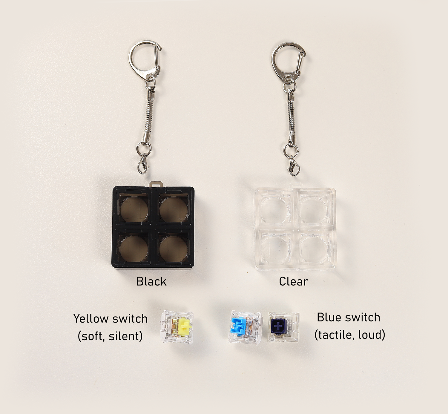 Custom Square Clicky Keychain