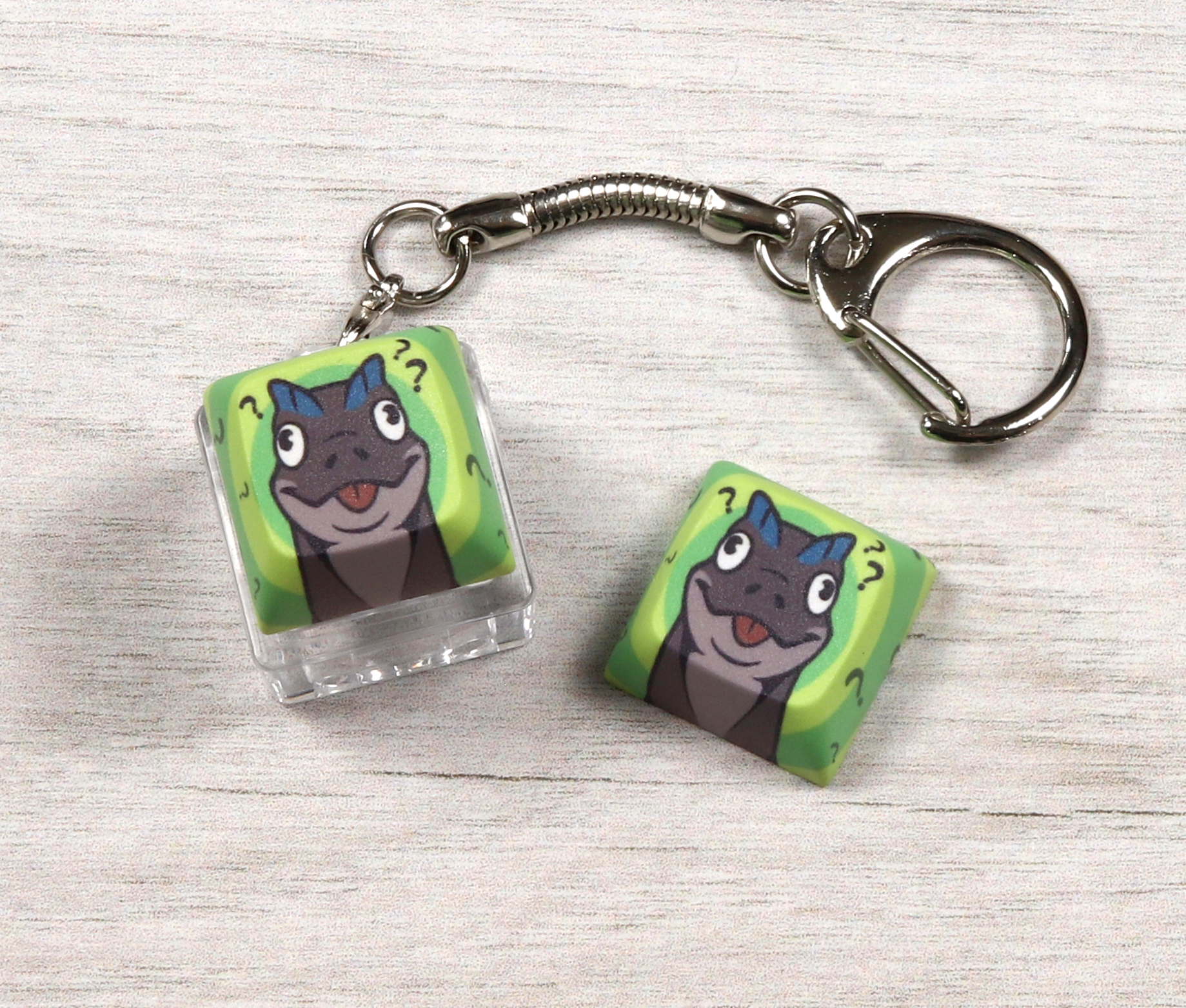 Derpy Dino Clicky Keychain