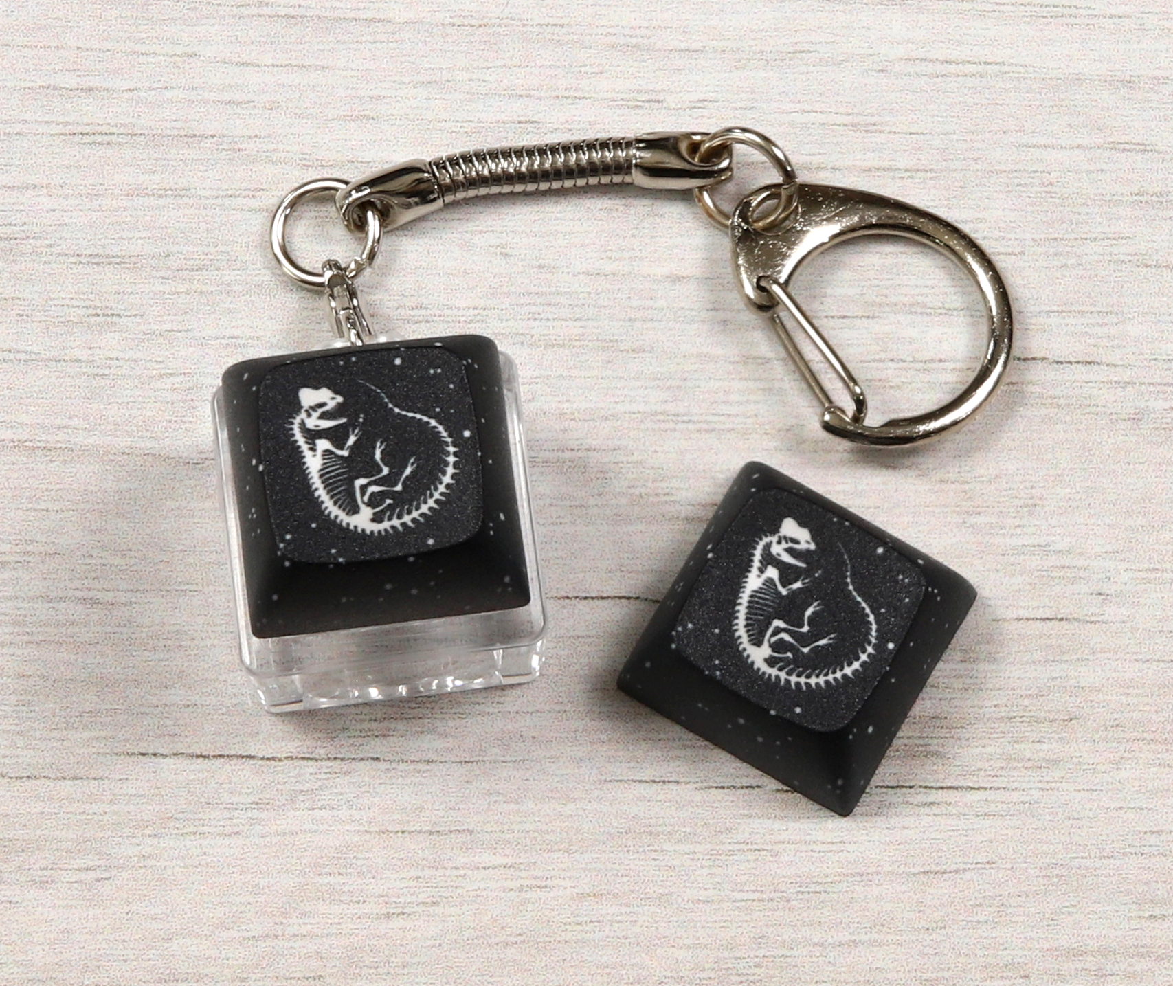 Dilophosaurus Skeleton Clicky Keychain