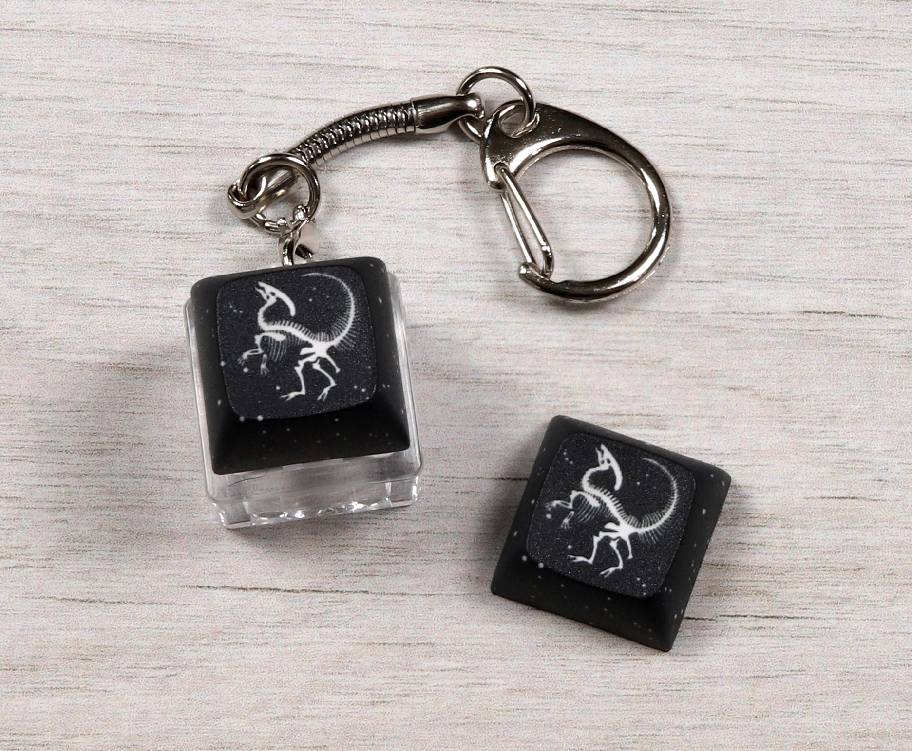 Parasaurolophus Skeleton Clicky Keychain
