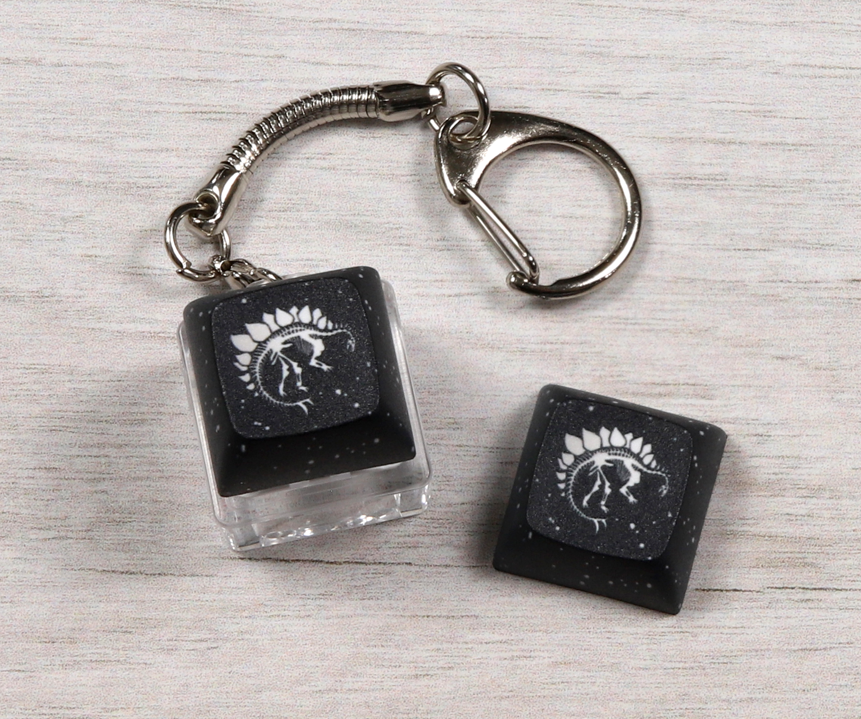 Stegosaurus Skeleton Clicky Keychain