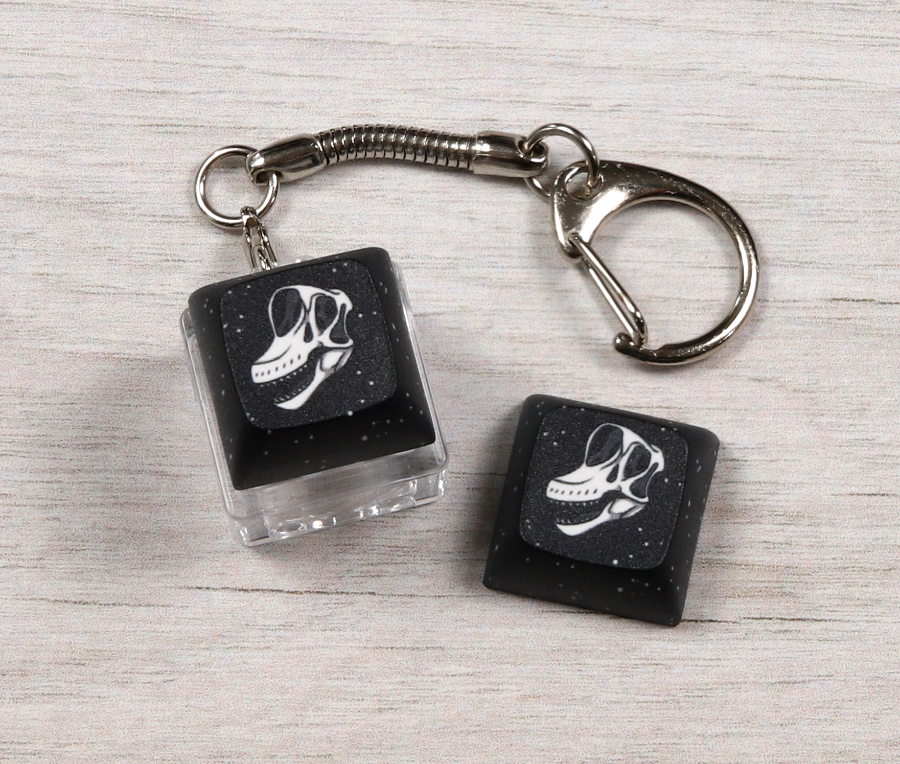 Brachiosaurus Skull Clicky Keychain