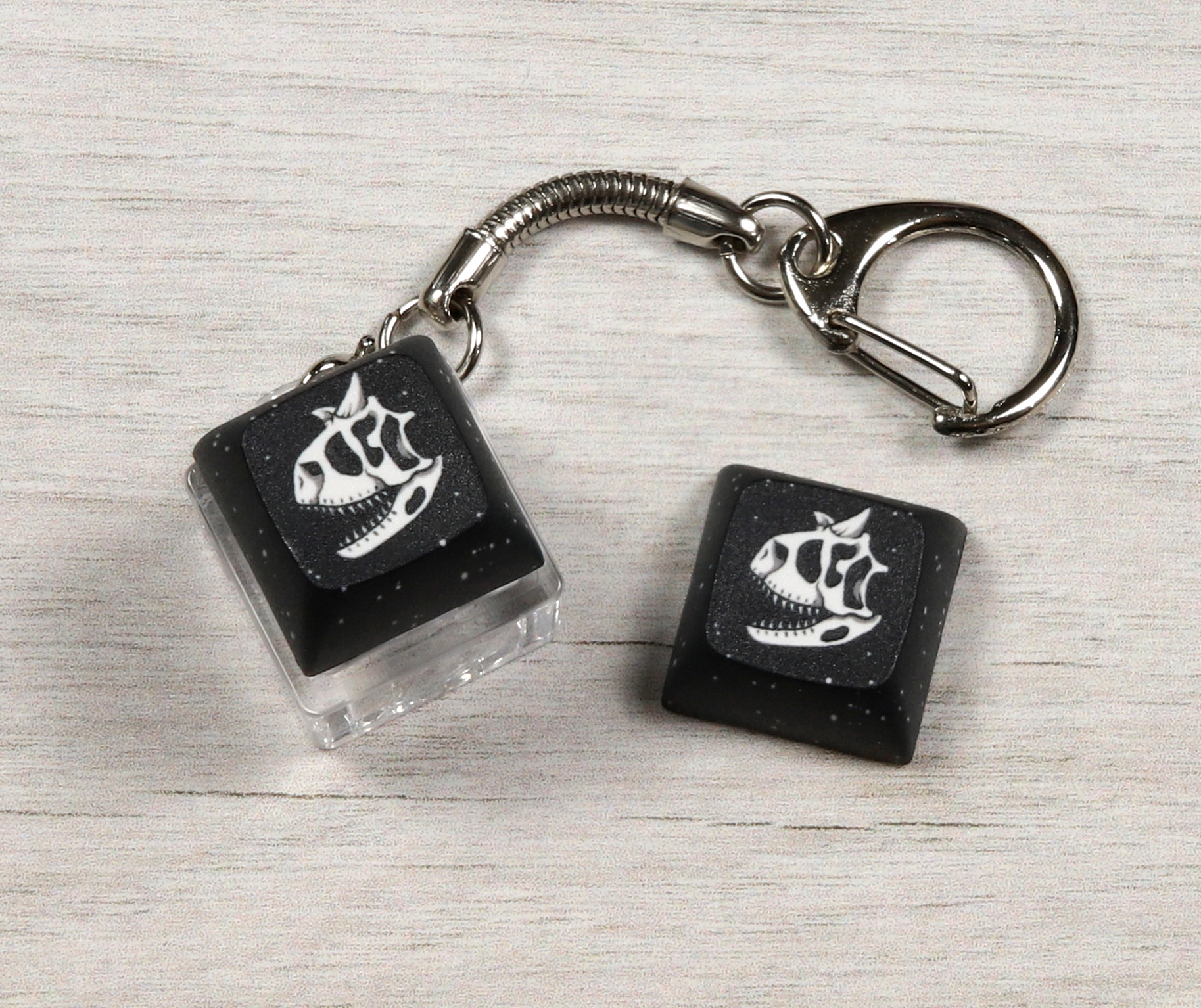Carnotaurus Skull Clicky Keychain