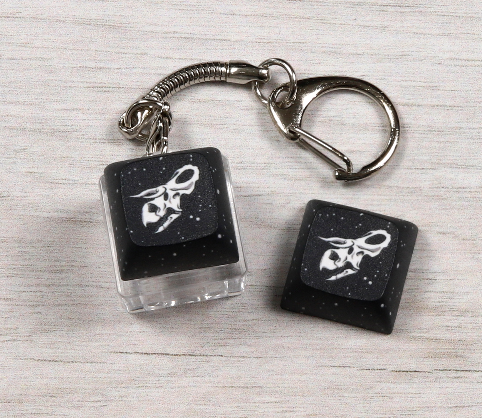Nasutoceratops Skull Clicky Keychain