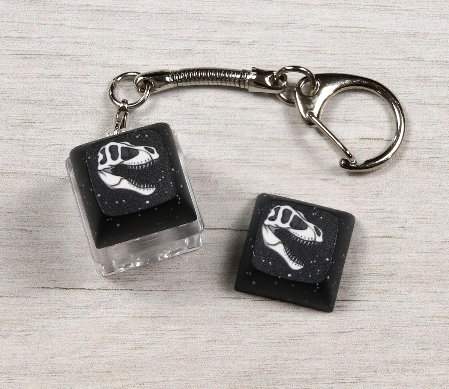 T.Rex Skull Clicky Keychain
