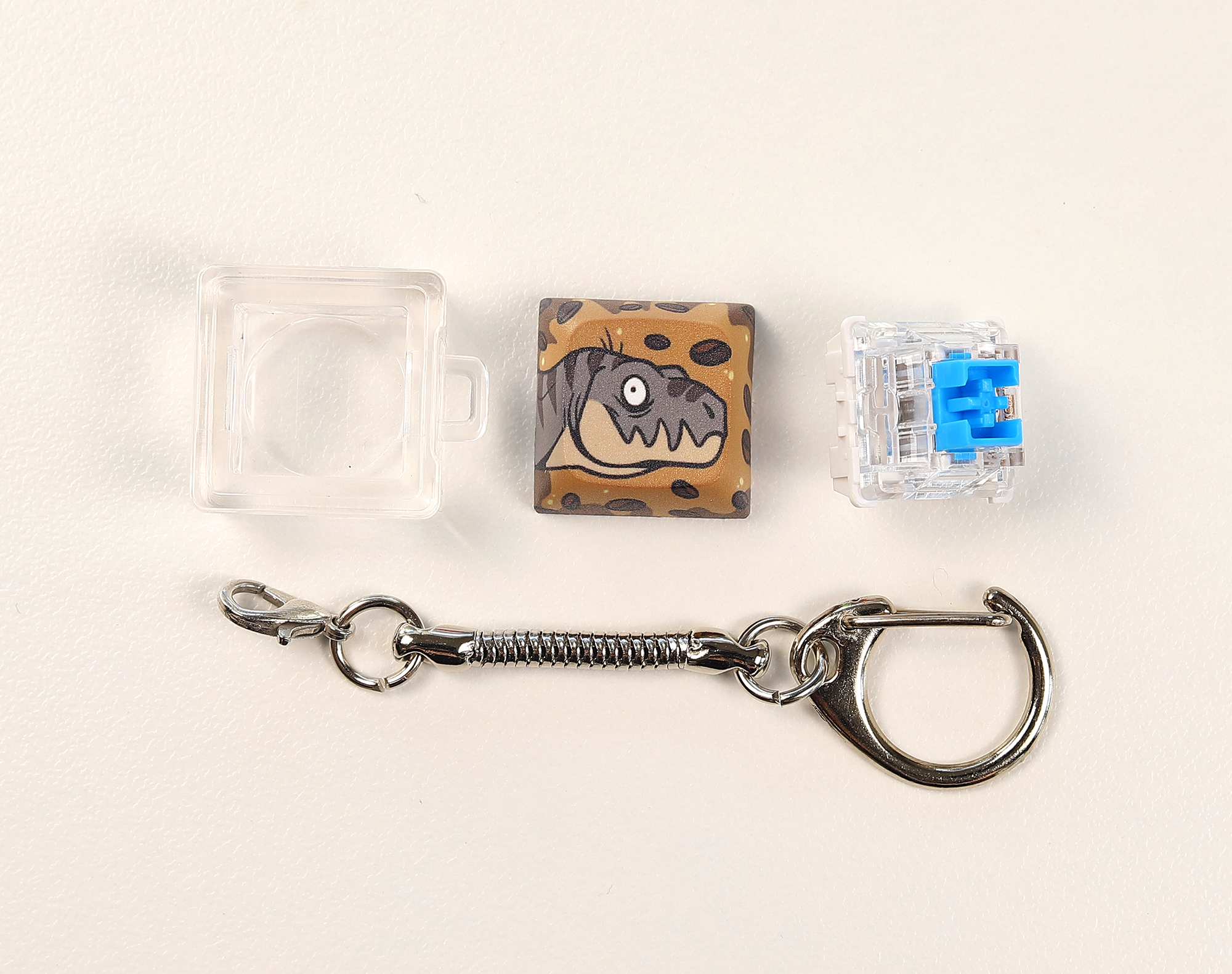 Coffee Dino Clicky Keychain