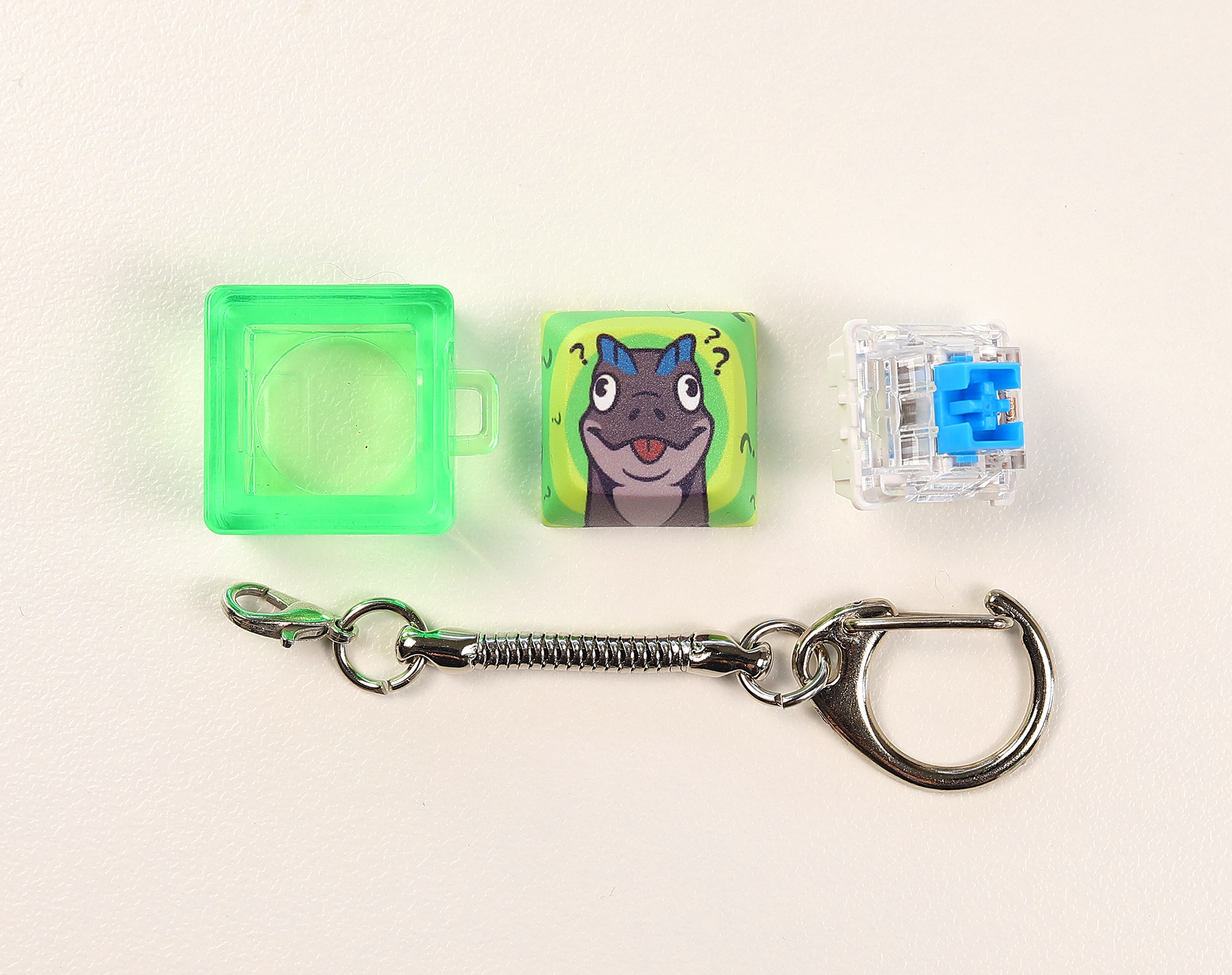 Derpy Dino Clicky Keychain