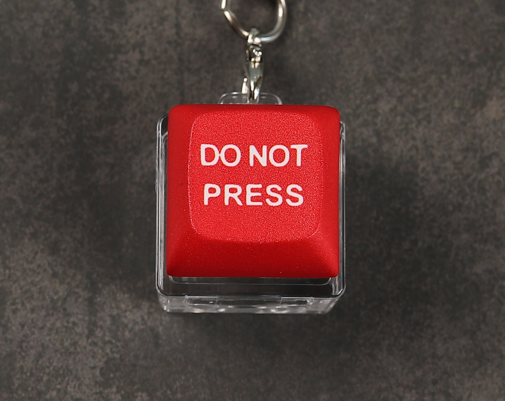 Do Not Press Clicky Keychain