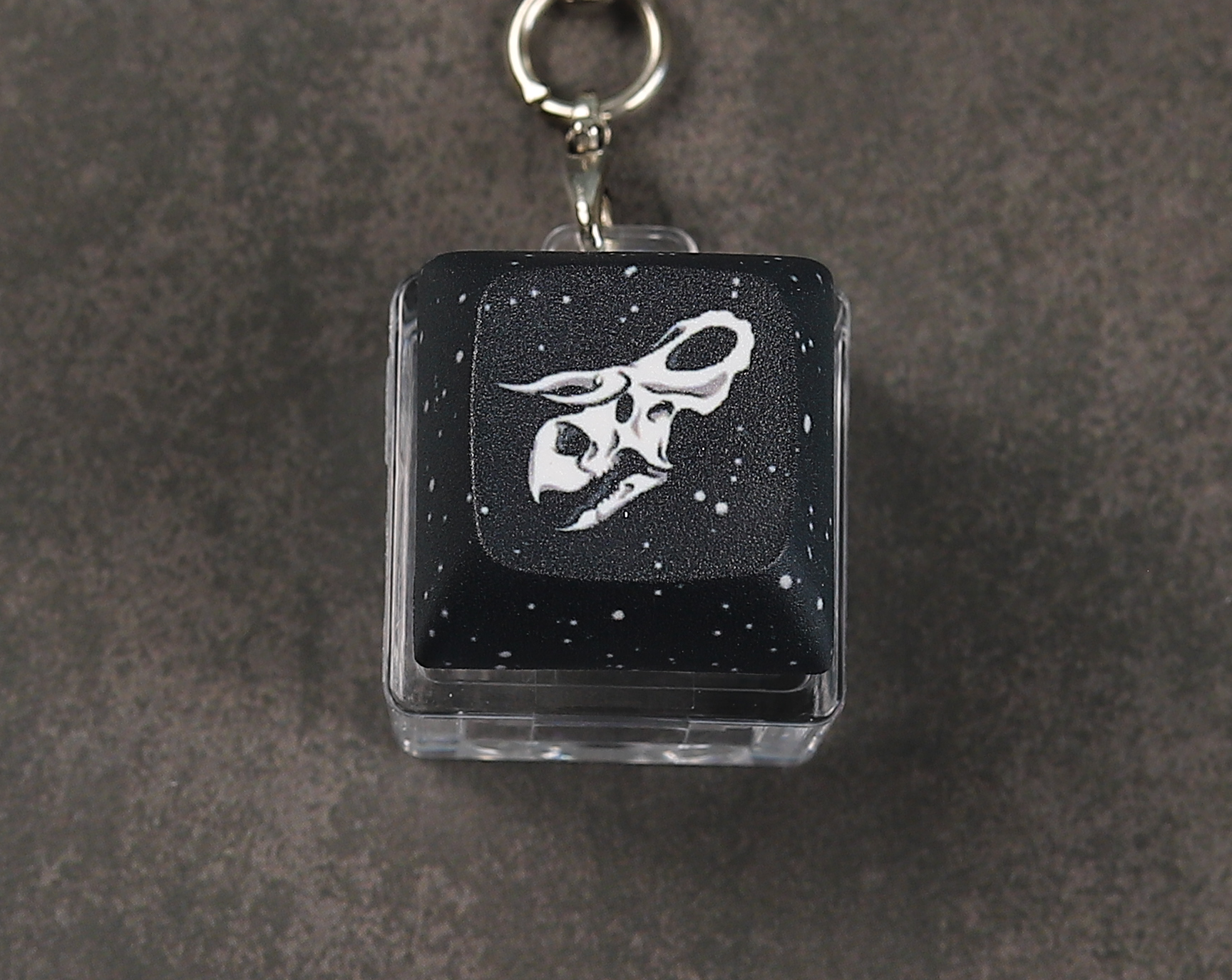 Nasutoceratops Skull Clicky Keychain