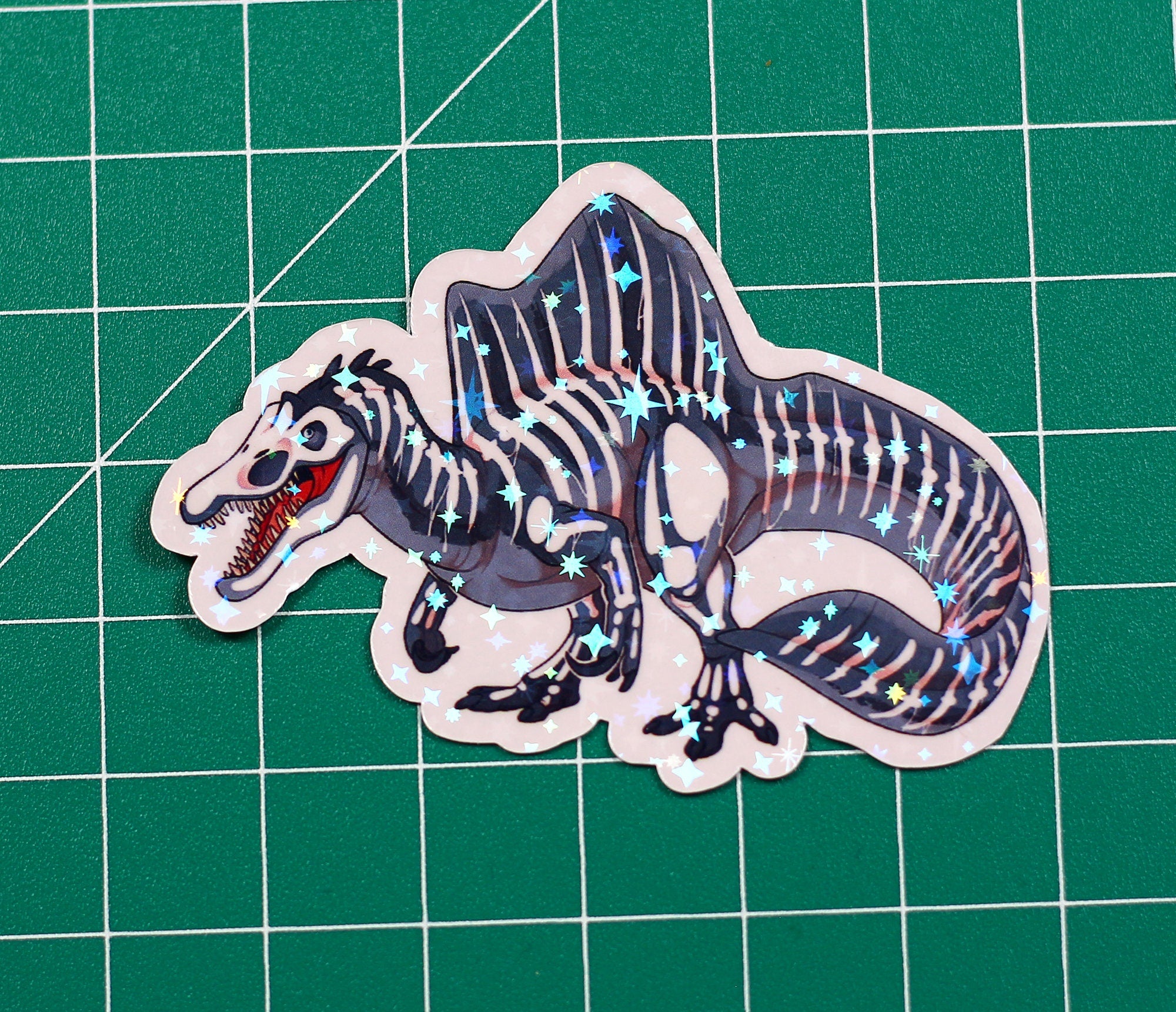 Halloween Skeleton Spinosaurus Vinyl Sticker
