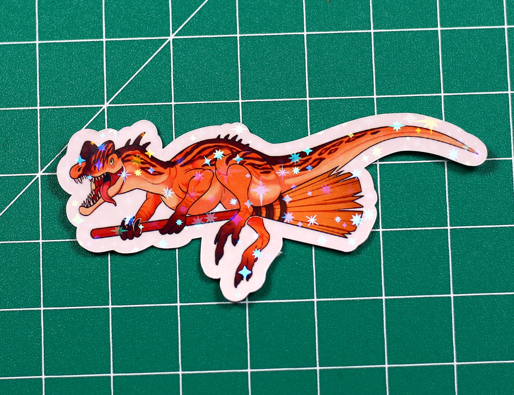 Halloween Dilophosaurus Vinyl Sticker