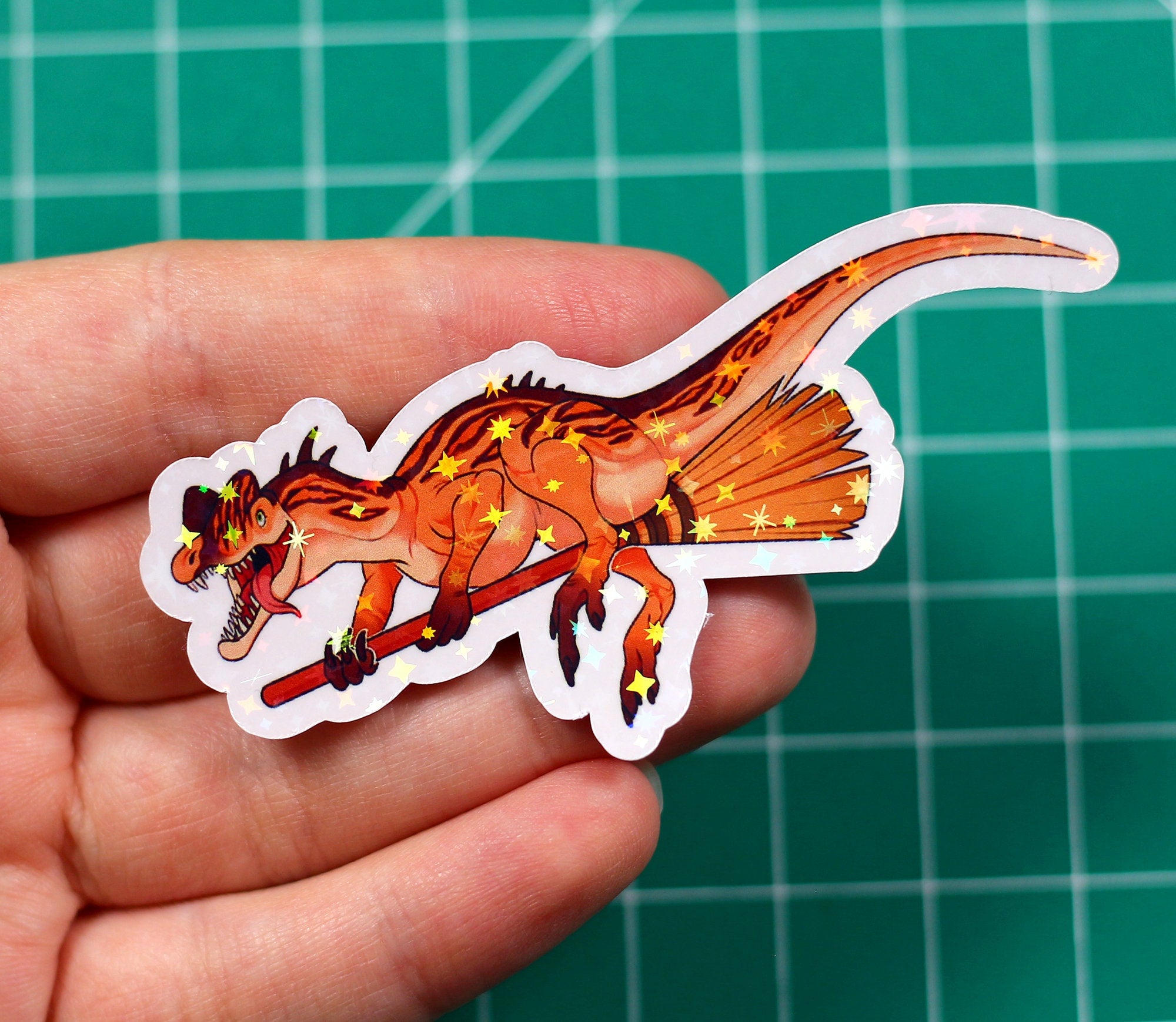 Halloween Dilophosaurus Vinyl Sticker
