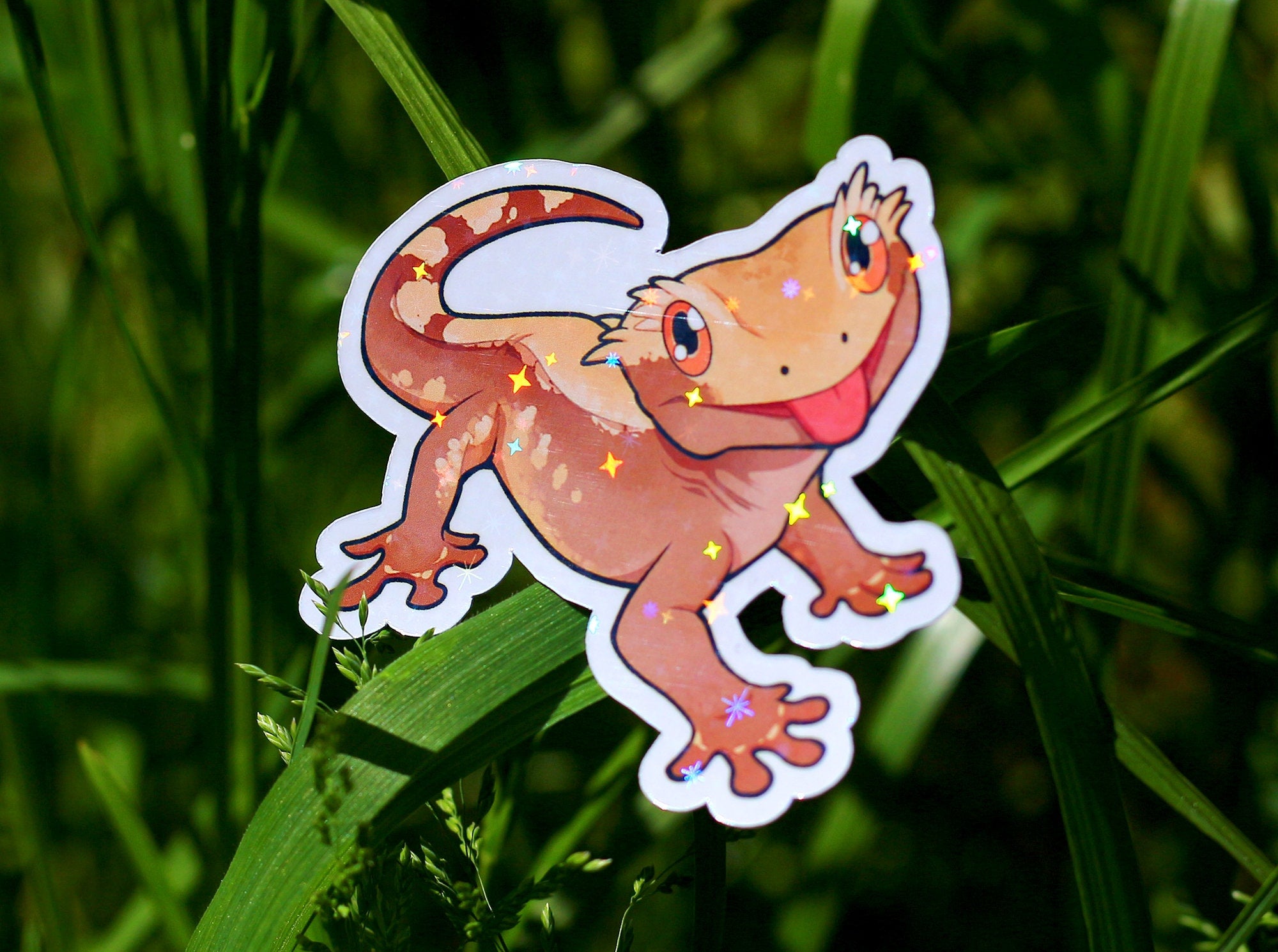 Crested Gecko Vinyl Sticker