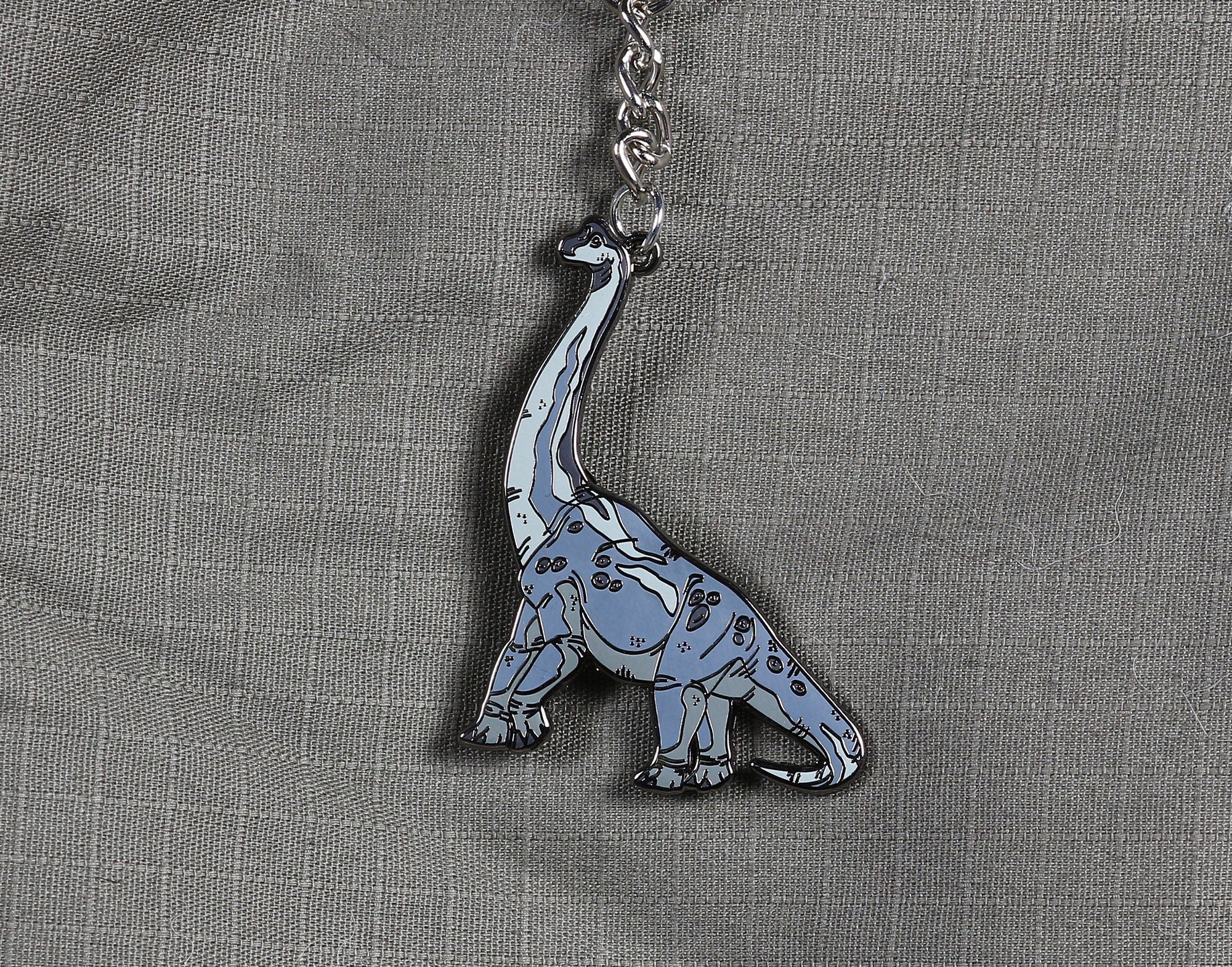 Brachiosaurus Enamel Keychain