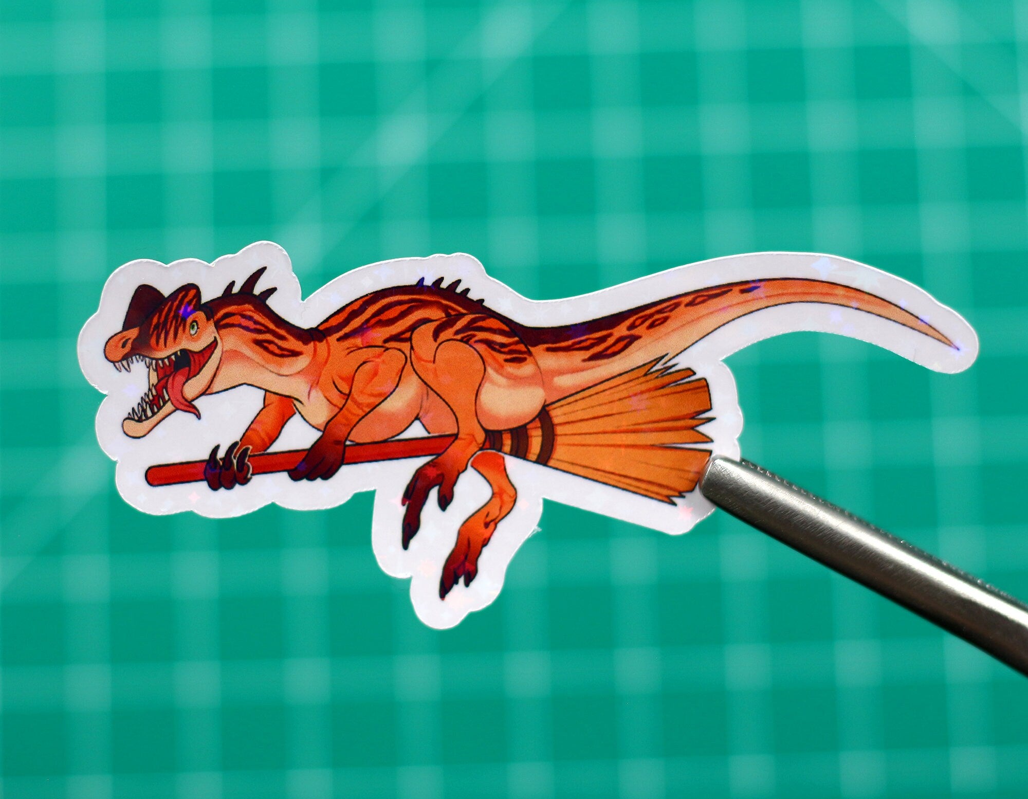 Halloween Dilophosaurus Vinyl Sticker