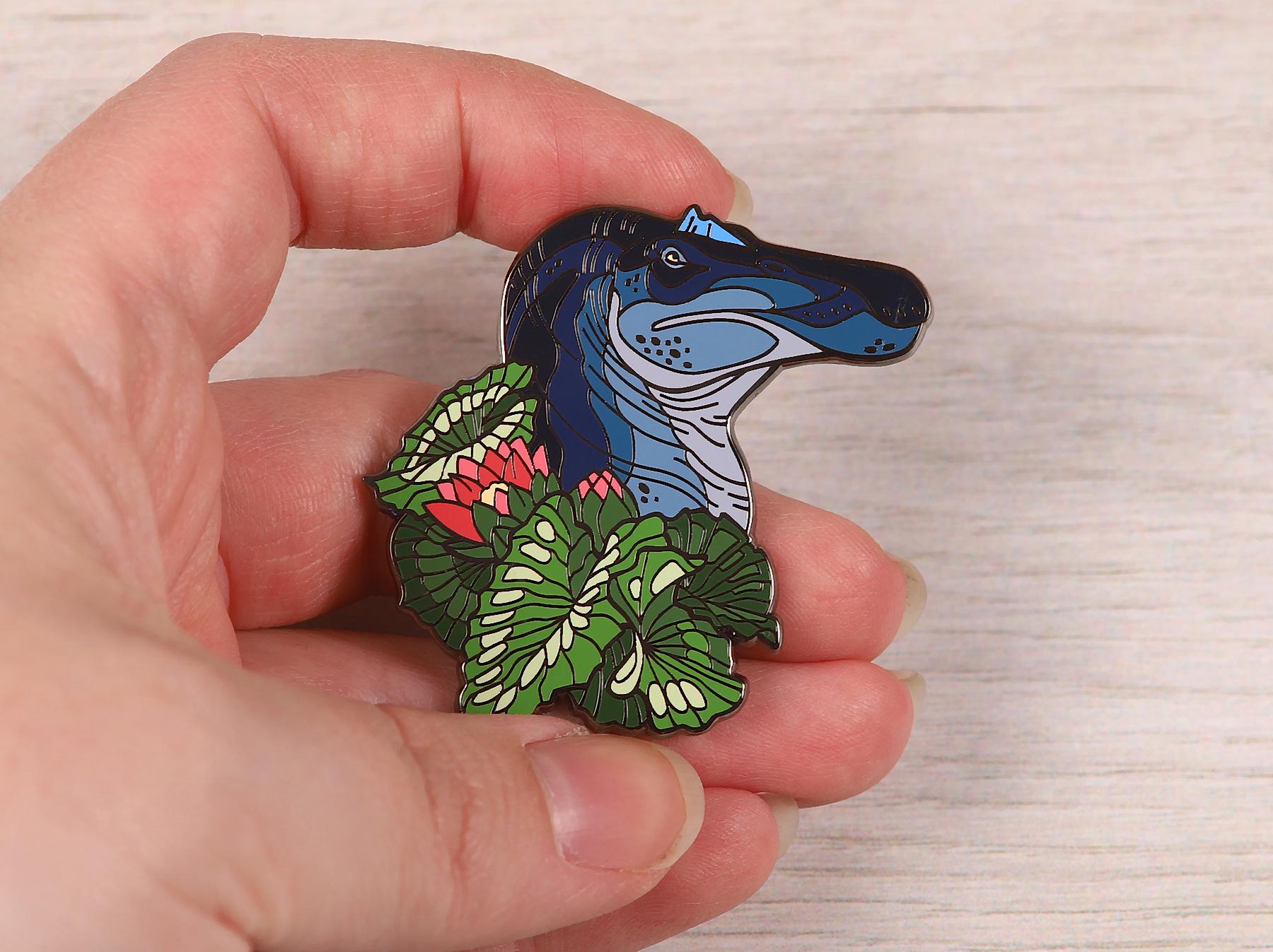 Spinosaurus Portrait Pin
