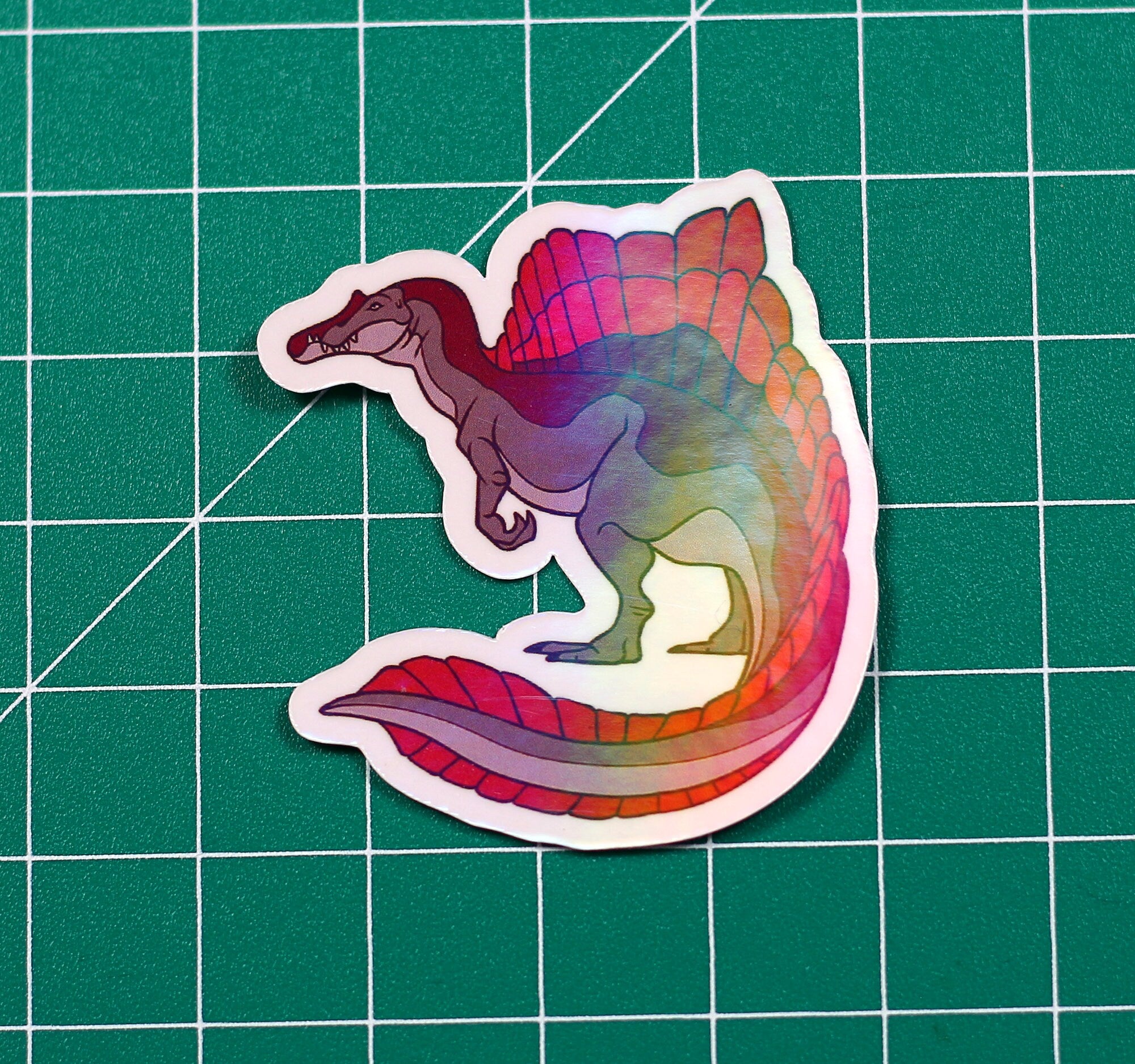 Red Spinosaurus Vinyl Sticker
