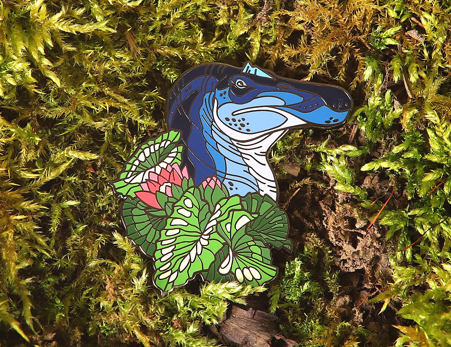Spinosaurus Portrait Pin