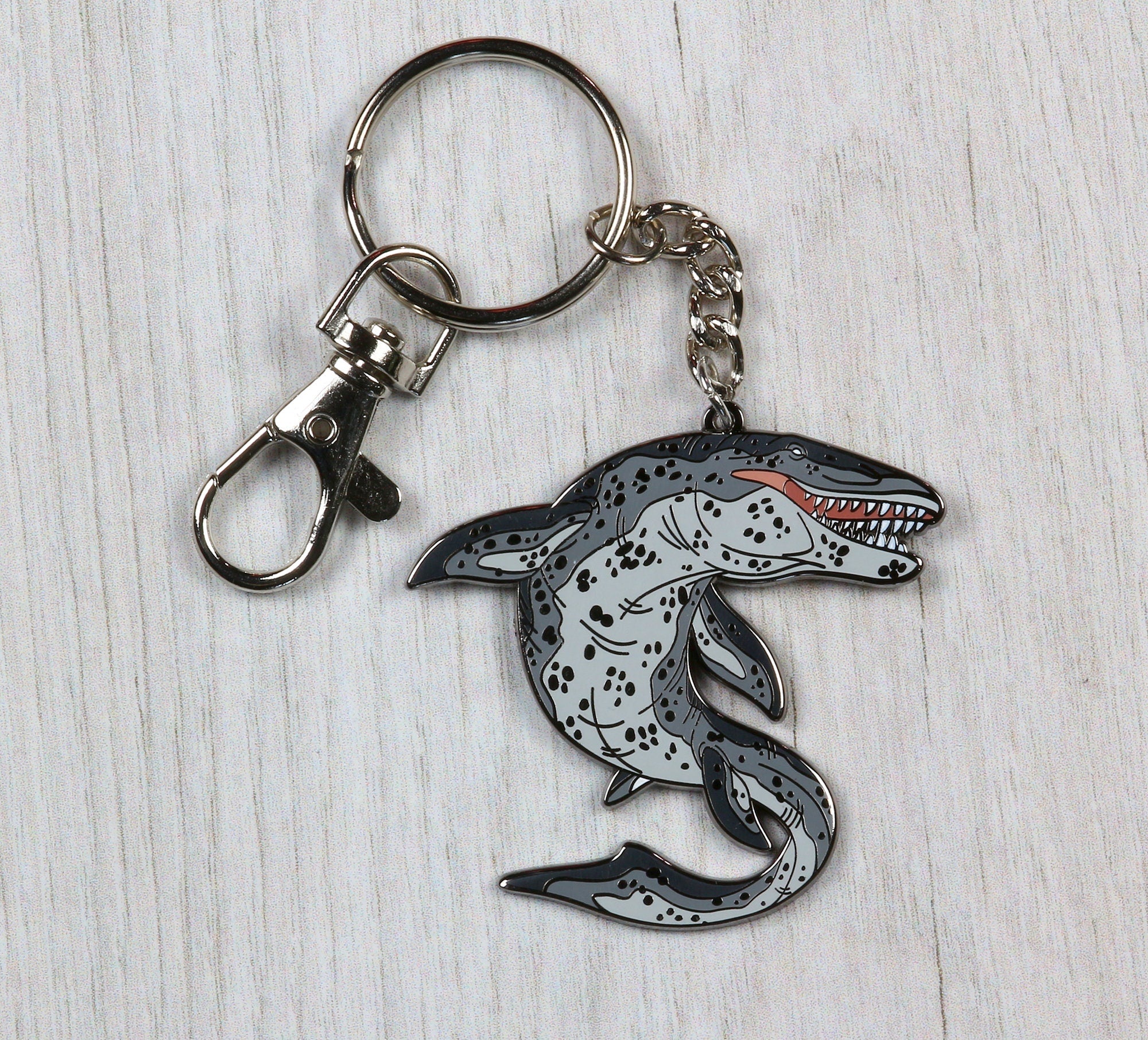Mosasaurus Enamel Keychain