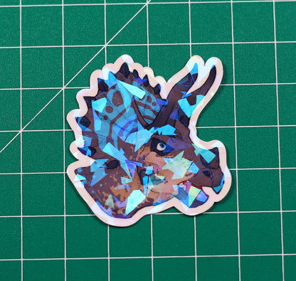 Triceratops Head Vinyl Sticker